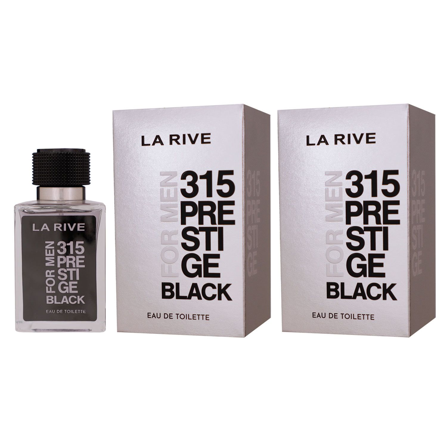 La Rive 315 Prestige Black for Men 2 x 100 ml Eau de Toilette EDT Set