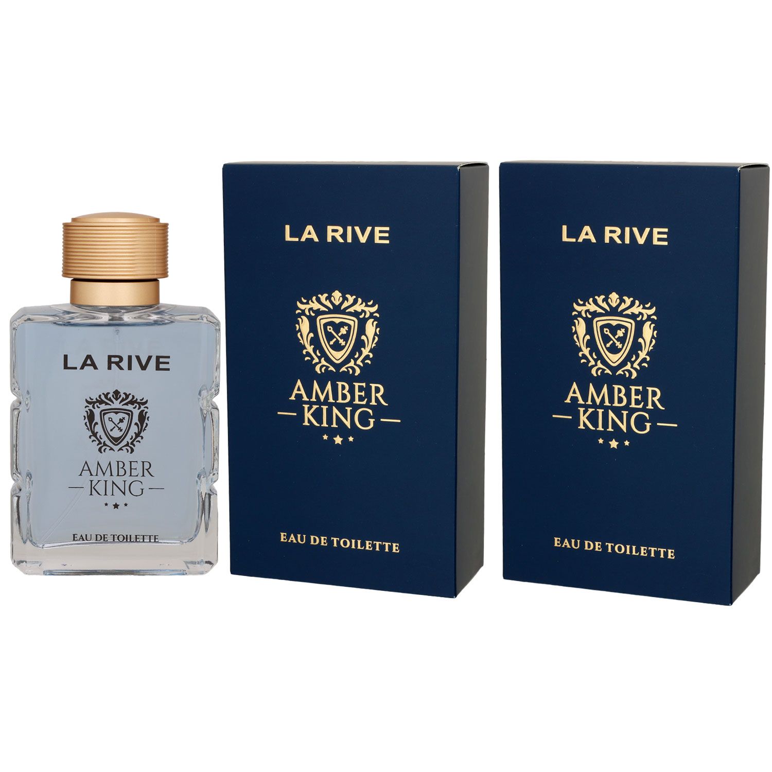 La Rive Amber King 2 x 100 ml Eau de Toilette EDT Set Herrenduft Herren Duft