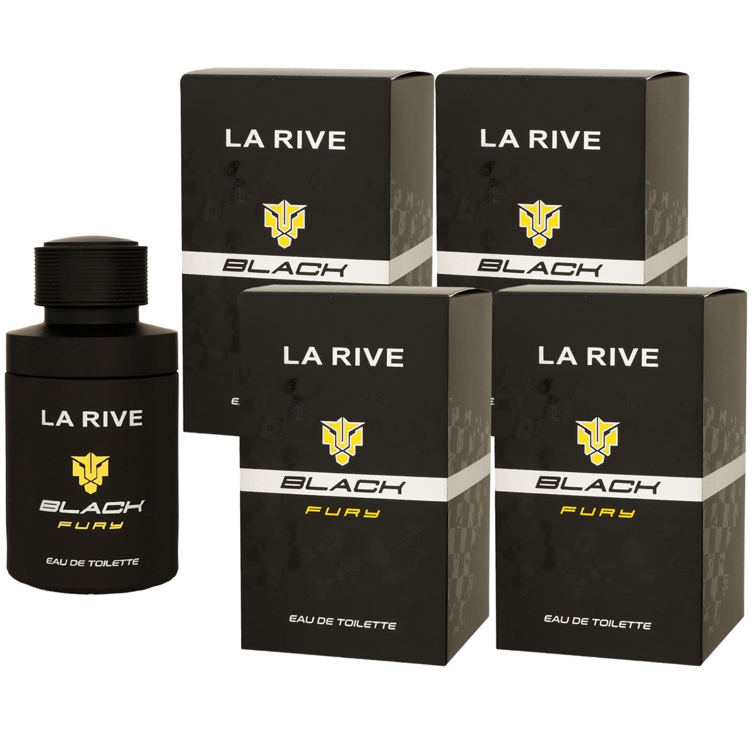 La Rive Black Fury 4 x 75 ml Eau de Toilette EDT Set Herrenduft Herren Duft