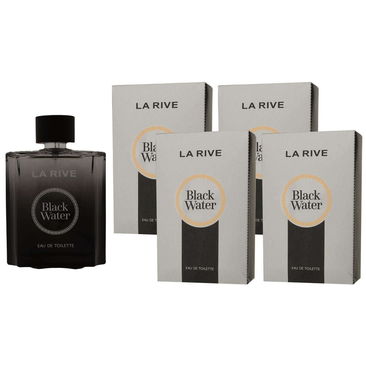 La Rive Black Water 4 x 100 ml Eau de Toilette EDT Set Herrenduft Herren Duft