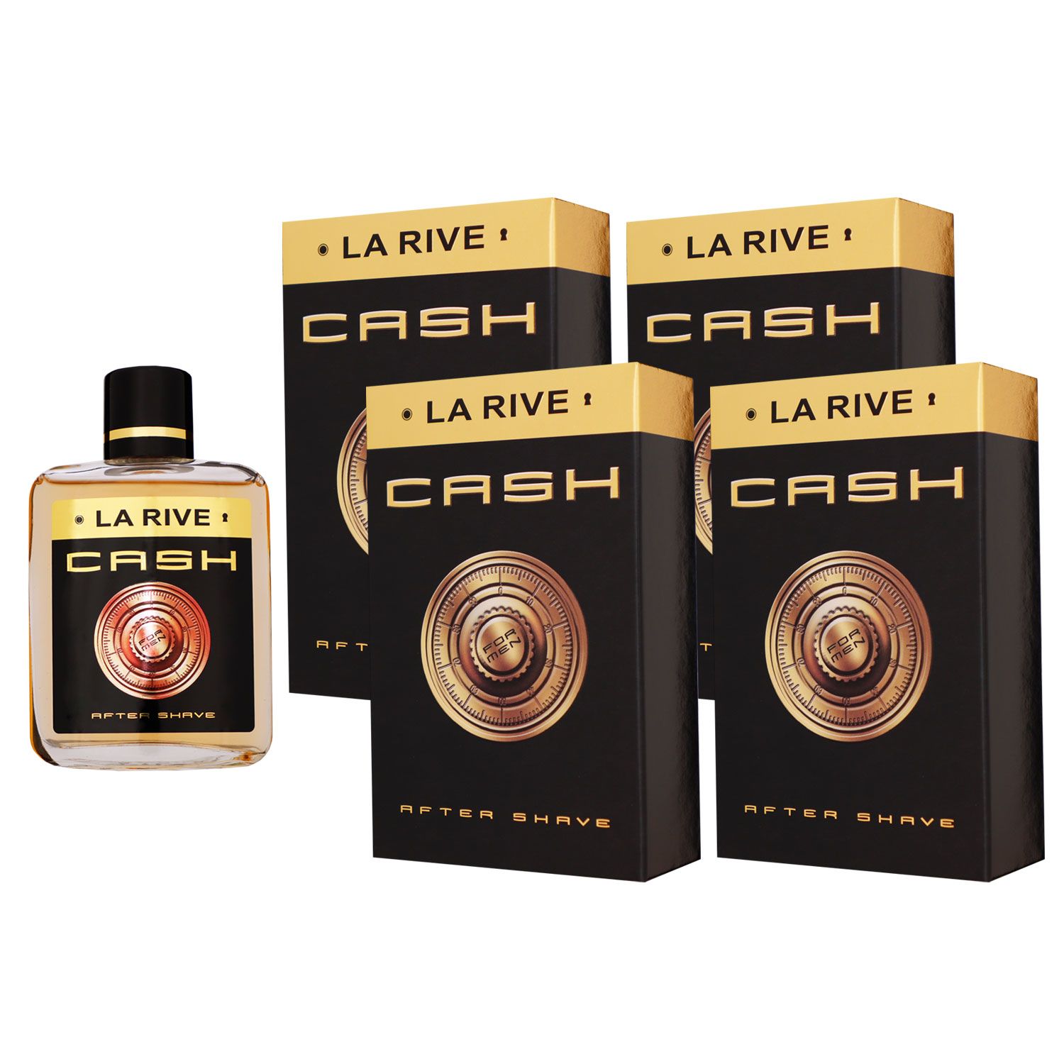 La Rive Cash for Men 4 x 100 ml Aftershave After Shave Set Herren