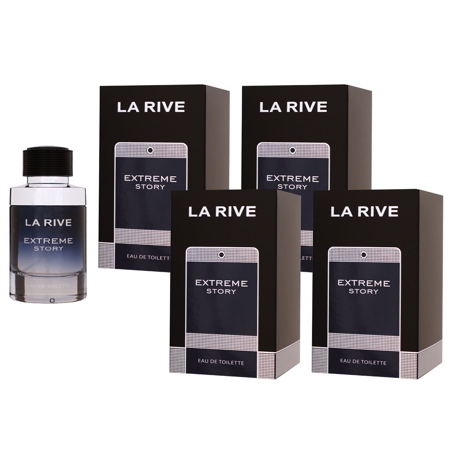 La Rive Extreme Story 4 x 75 ml Eau de Toilette EDT Set Herrenduft