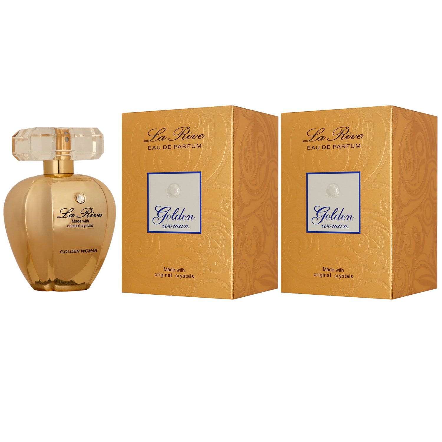 La Rive Golden Woman 2 x 75 ml EDP Set mit Swarovski Kristall