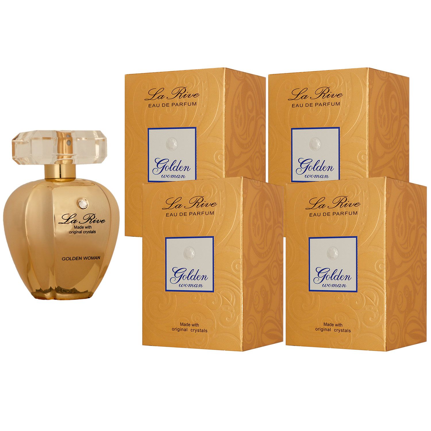 La Rive Golden Woman 4 x 75 ml EDP Set mit Swarovski Kristall