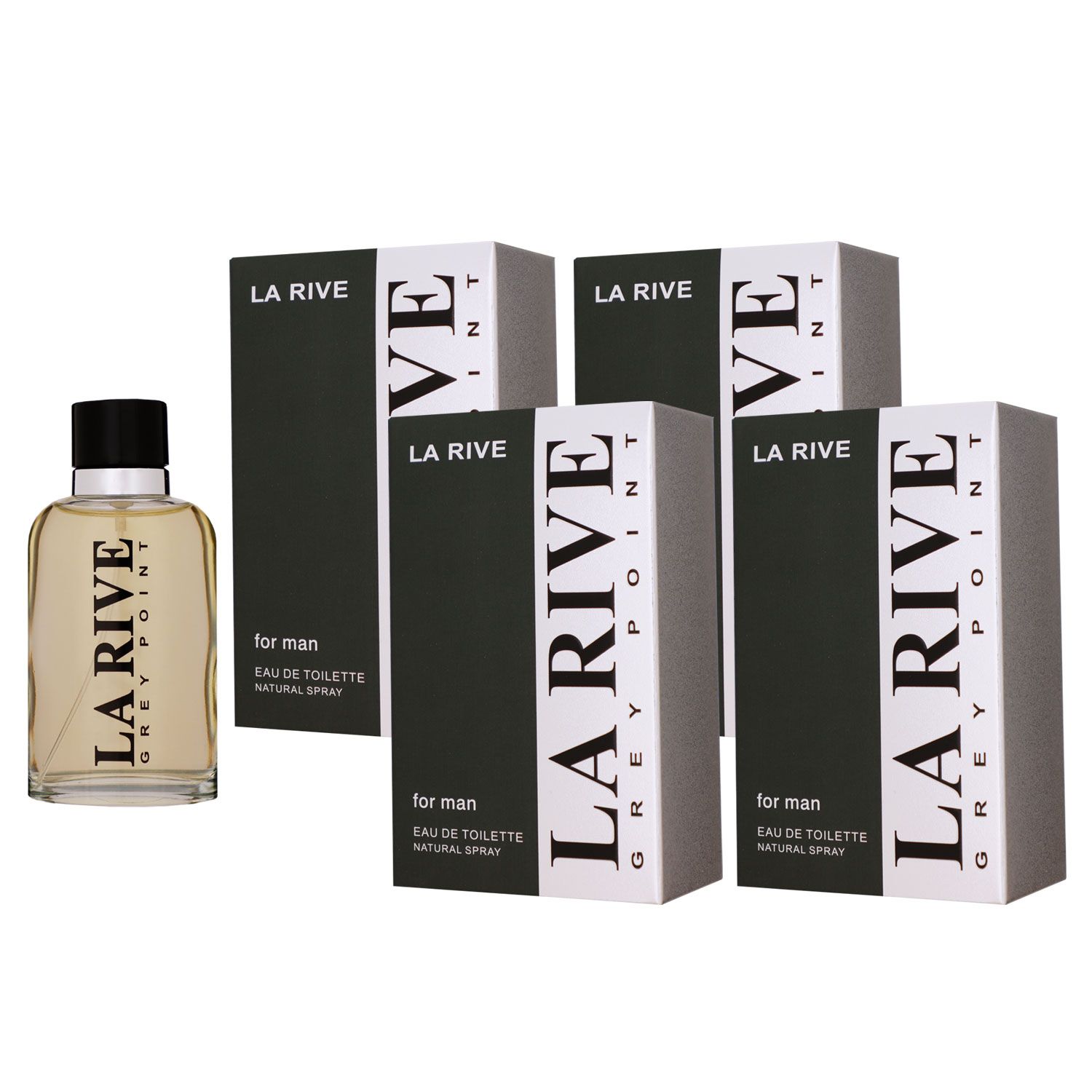 La Rive Grey Point 4 x 90 ml Eau de Toilette EDT Set Herrenduft