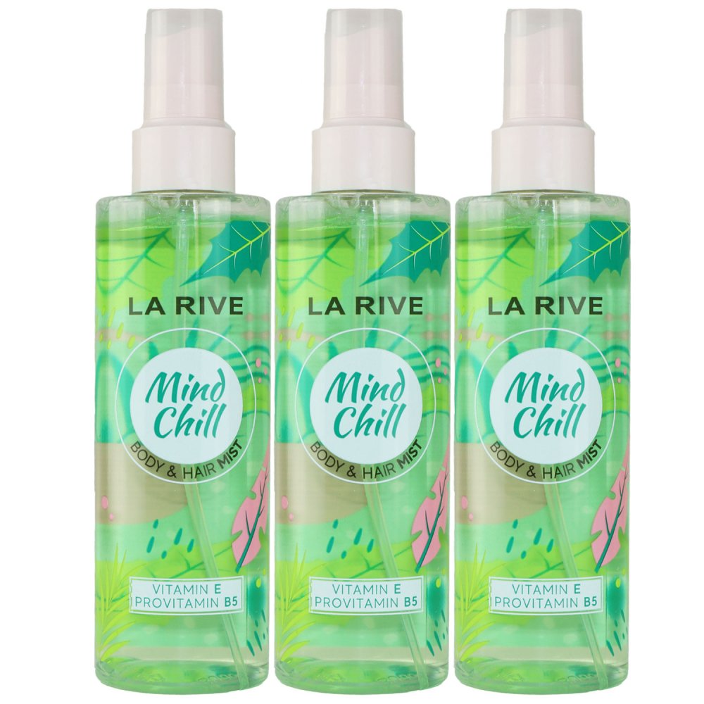 La Rive Hair And Body Mist Mind Chill 3 X 200 Ml Bodyspra