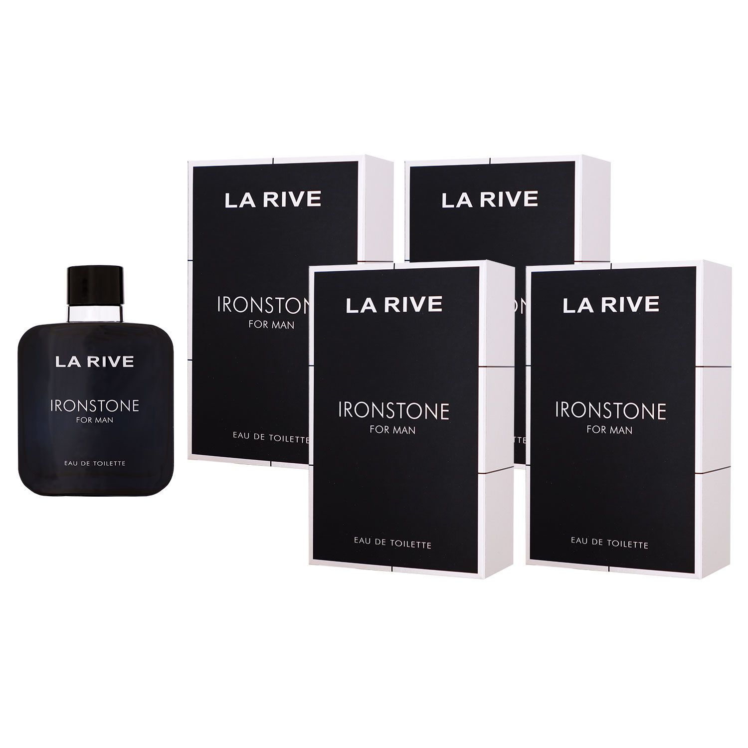 La Rive Ironstone 4 x 100 ml Eau de Toilette EDT Set Herrenduft Herren Duft