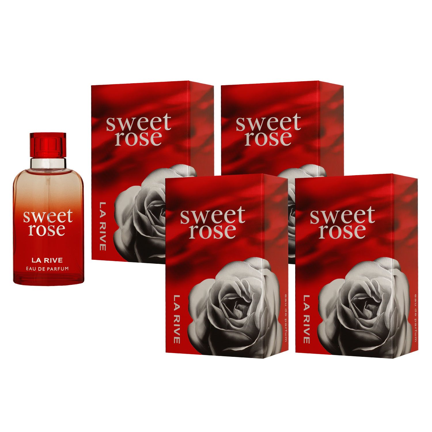 La Rive Sweet Rose 4 x 90 ml Eau de Parfum EDP Set Damenparfum