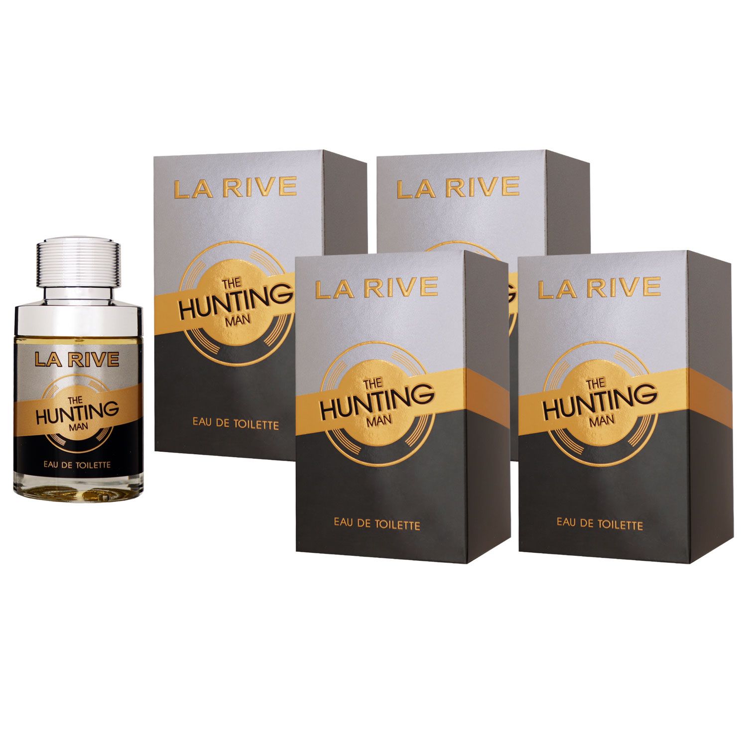 La Rive The Hunting Man 4 x 75 ml Eau de Toilette EDT Set Herrenparfum Herrenduft