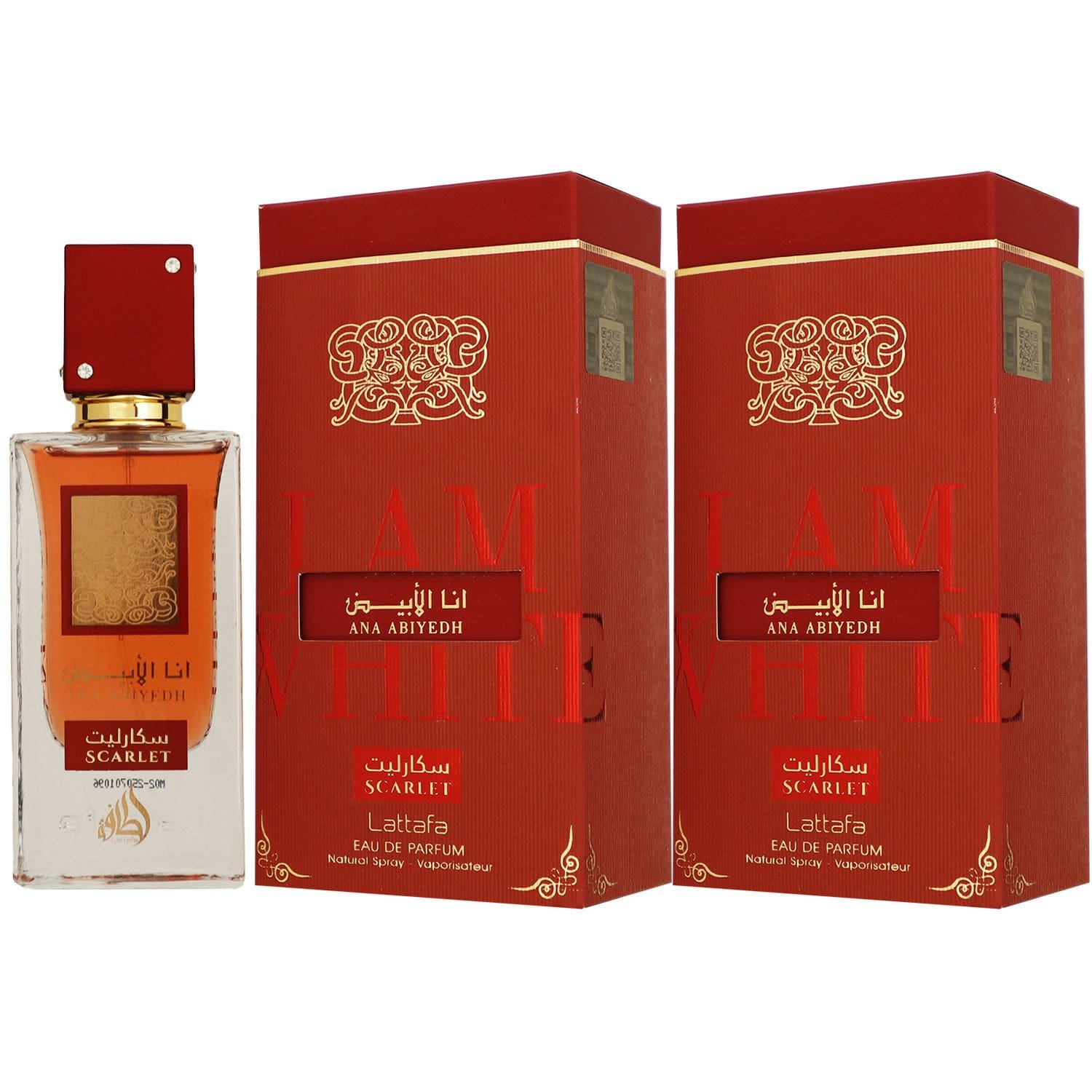 Lattafa Ana Abiyedh Scarlet 2 x 60 ml Eau de Parfum EDP Unisexparfum Set