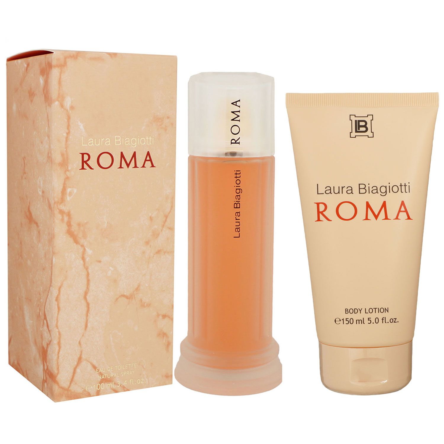 Laura Biagiotti Roma 100 ml Eau de Toilette EDT & 150 ml Bodylotion Set