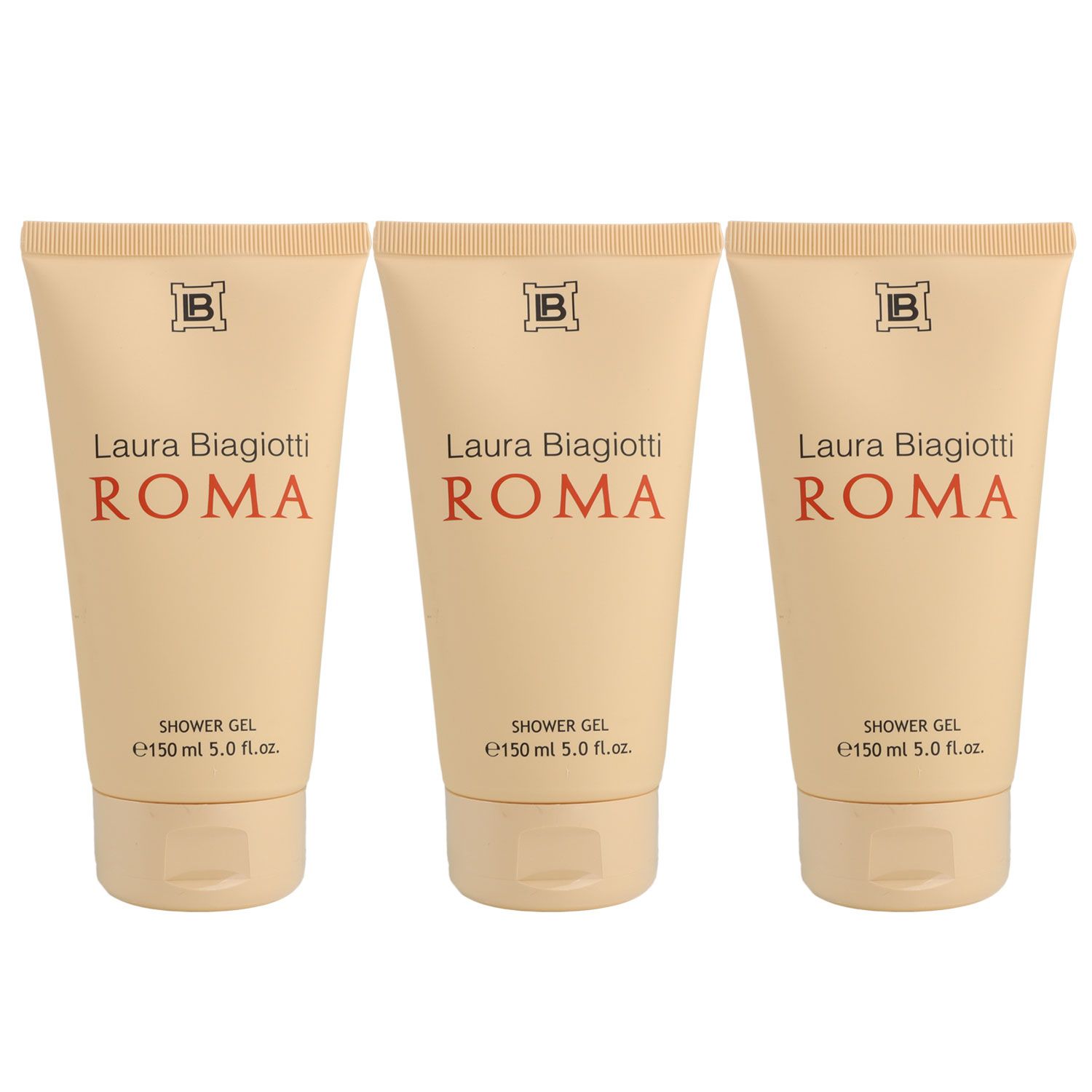 Laura Biagiotti Roma 3 x 150 ml Showergel Duschgel Shower Gel Set