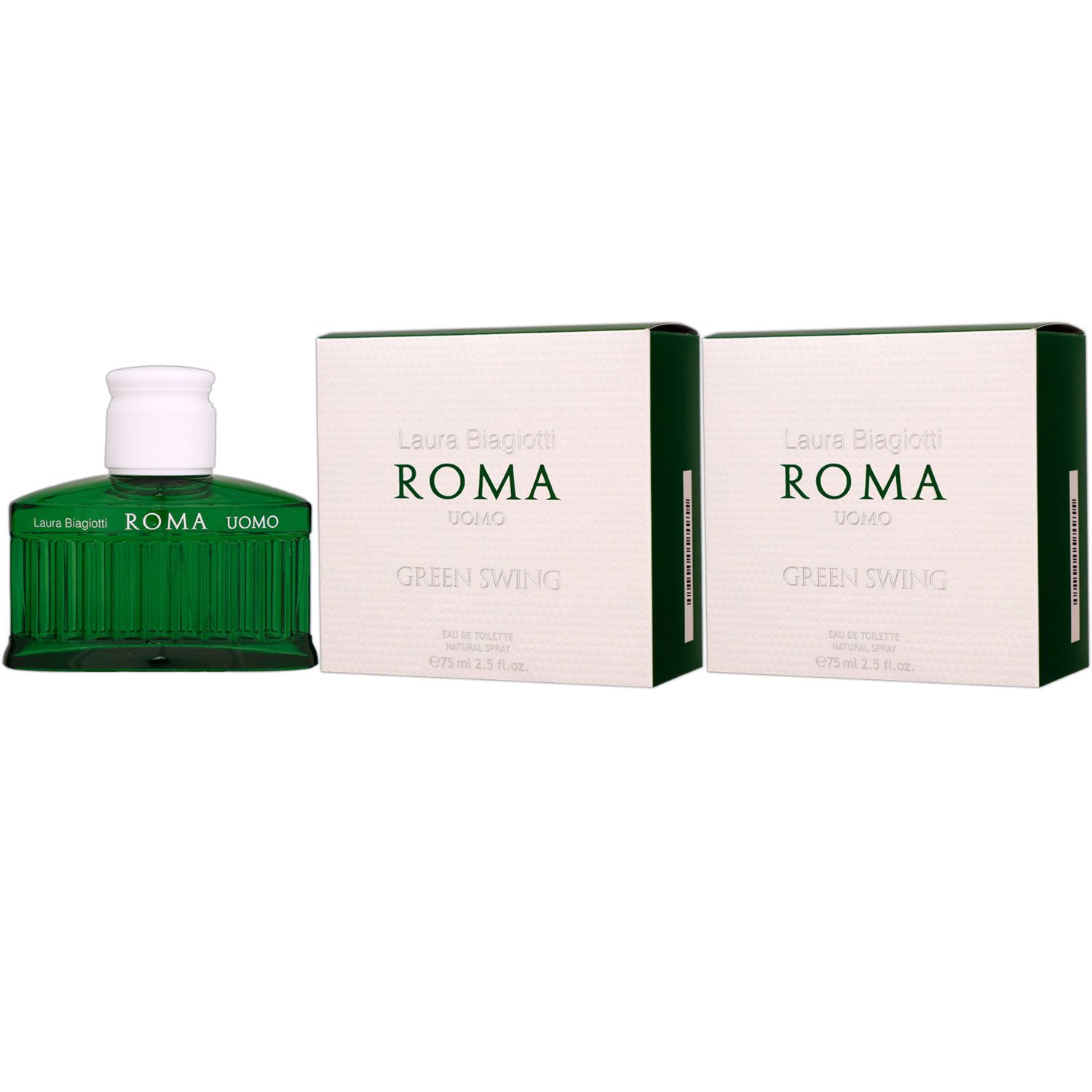Laura Biagiotti Roma Uomo Green Swing 2 x 75 ml Eau de Toilette EDT Set