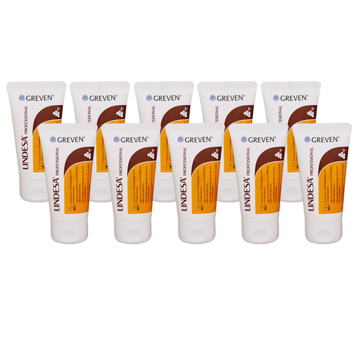 Lindesa Professional 10 x 50 ml  Hautschutz- und Handpflegecreme mit Bienenwachs