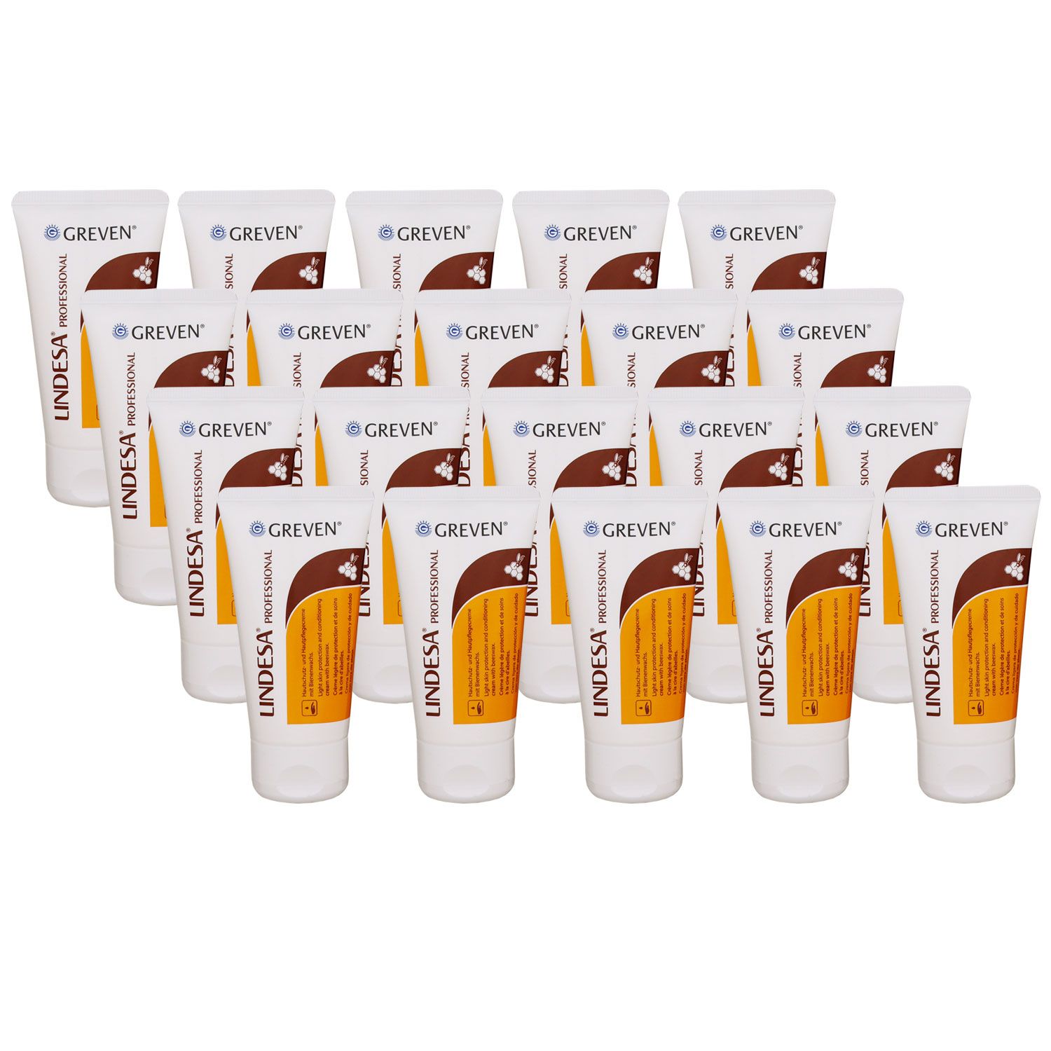 Lindesa Professional 20 x 50 ml  Hautschutz- und Handpflegecreme mit Bienenwachs