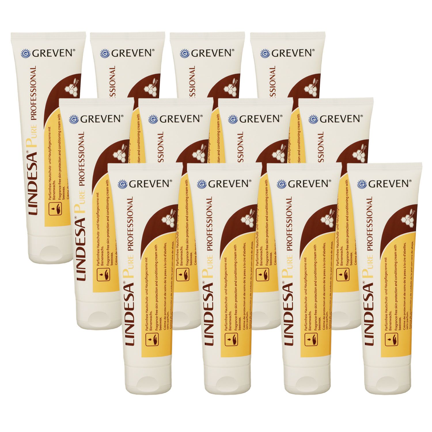 Lindesa Pure Professional 12 x 100 ml Parf�mfreie Schutz- und Pflegecreme