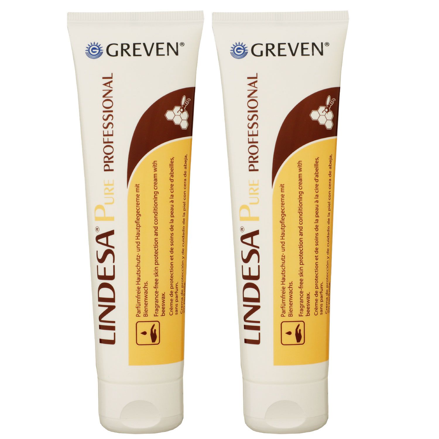 Lindesa Pure Professional 2 x 100 ml Parf�mfreie Schutz- und Pflegecreme