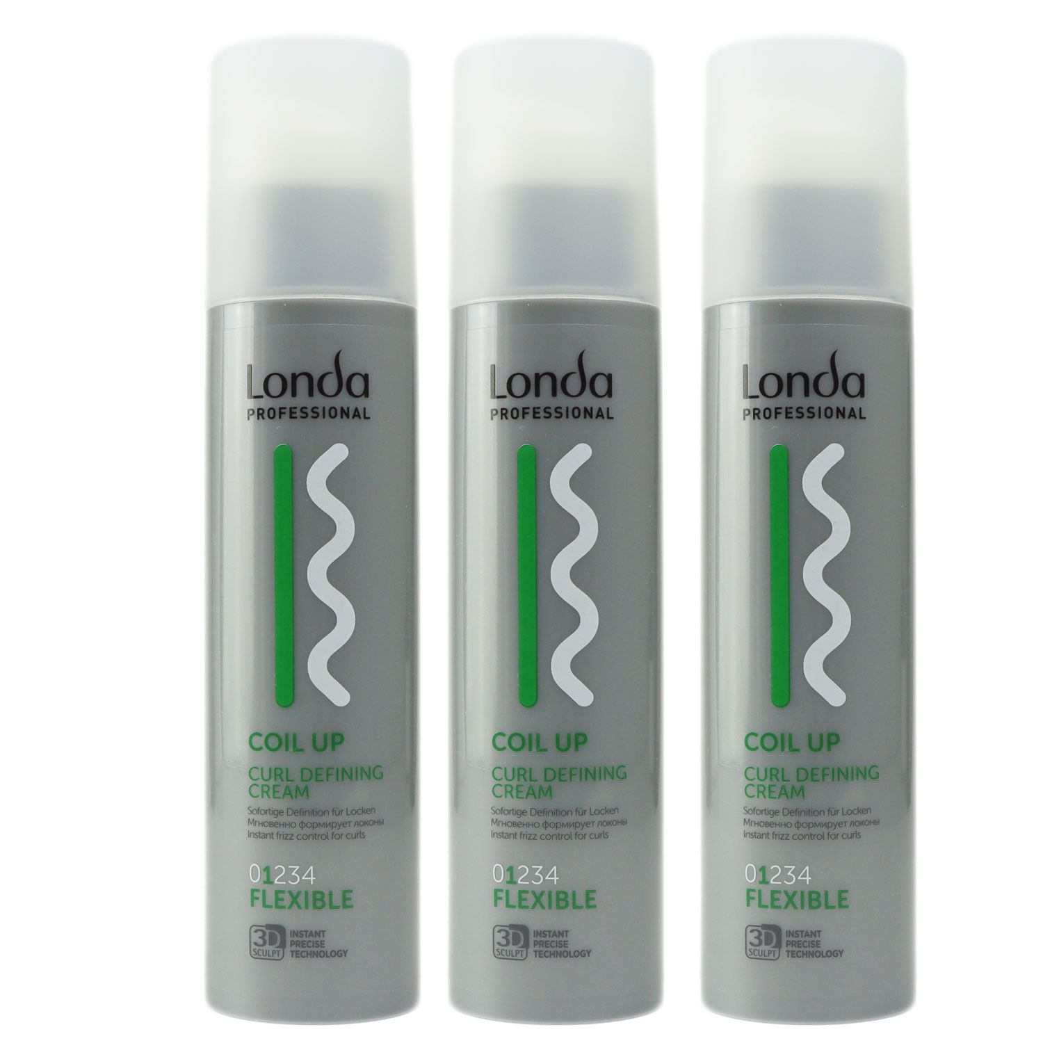 Londa Coil Up 3 x 200 ml Lockencreme Flexibler Halt Set