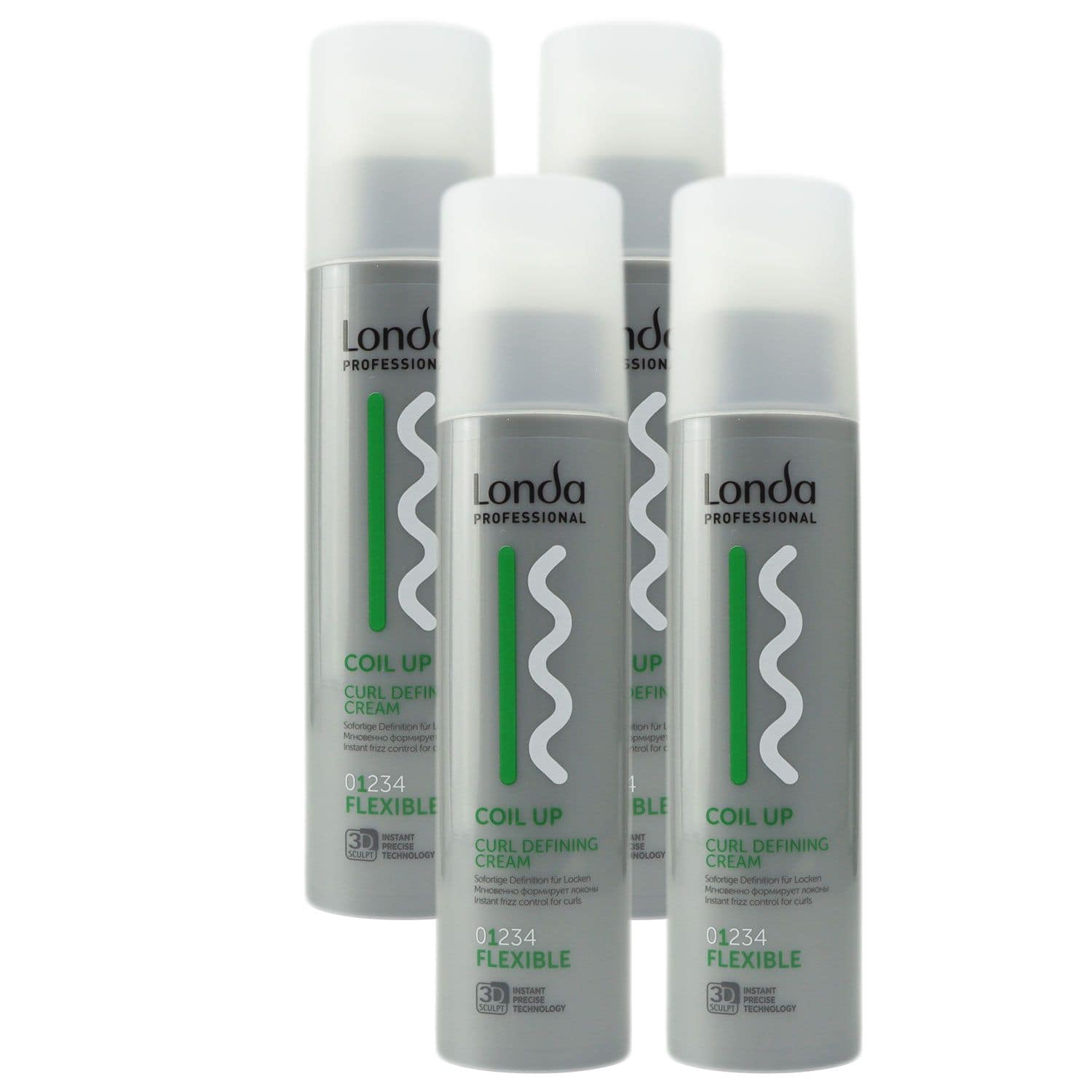 Londa Coil Up 4 x 200 ml Lockencreme Flexibler Halt Set
