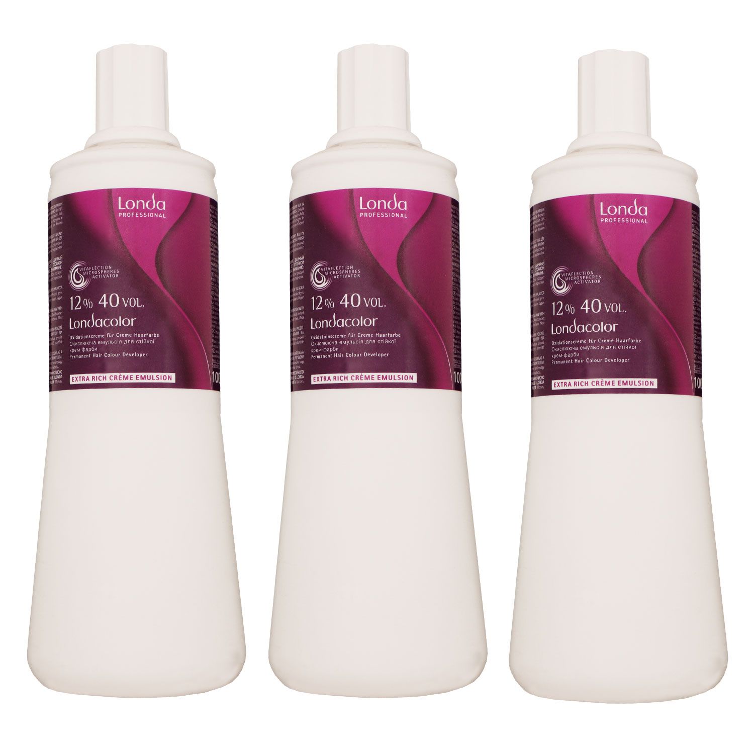 Londa Color Oxidationscreme Intensivt�nung 3 x 1 L 12 % Oxidationsemulsion Set