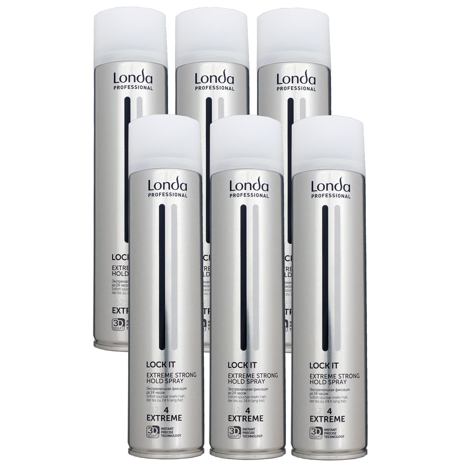 Londa Lock It 6 x 250 ml Haarlack Spray extra starker Halt Set