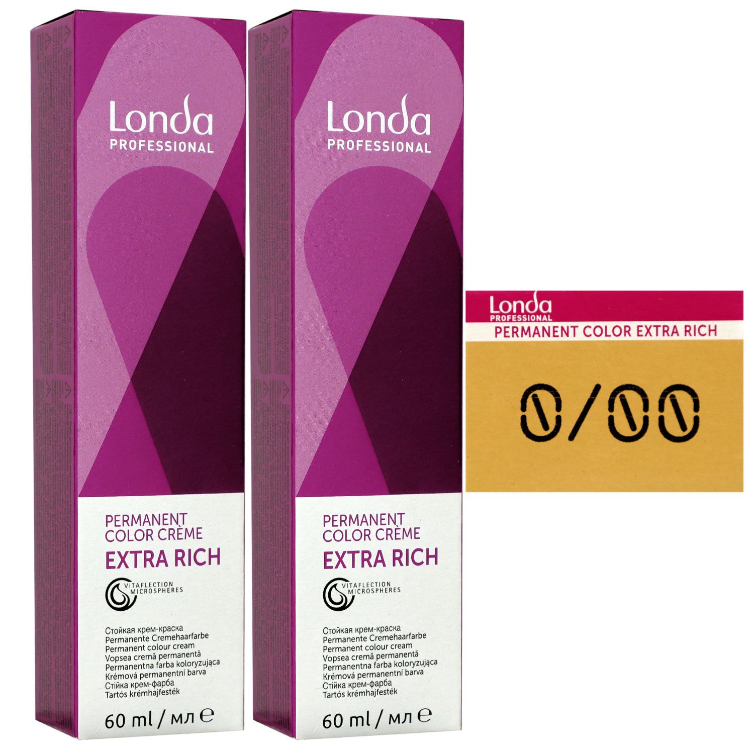 Londa Professional permanente Cremehaarfarbe Extra Rich 2 x 60 ml 0/00 clear klarton Set