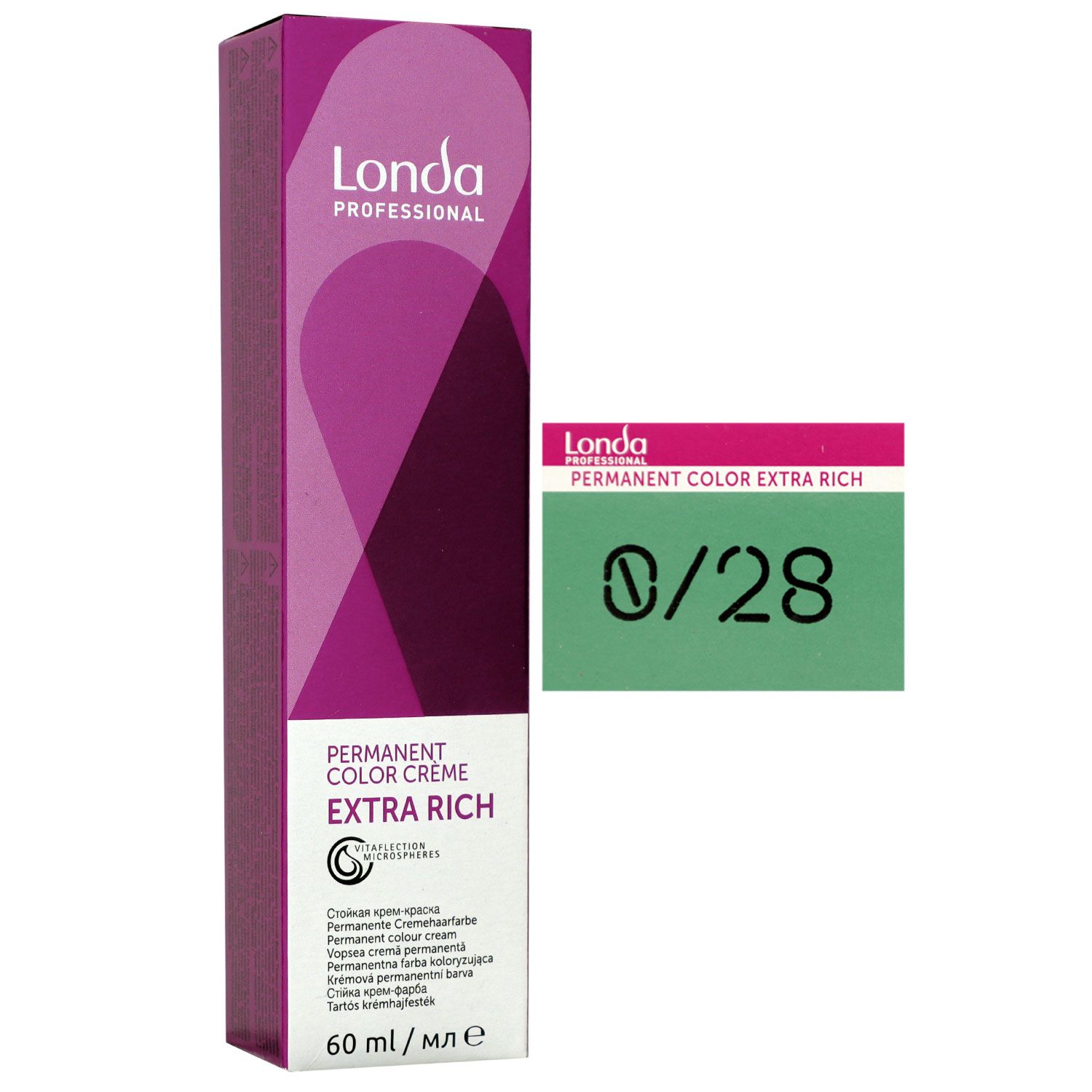 Londa Professional permanente Cremehaarfarbe Extra Rich 60 ml 0/28 mixton matt blau