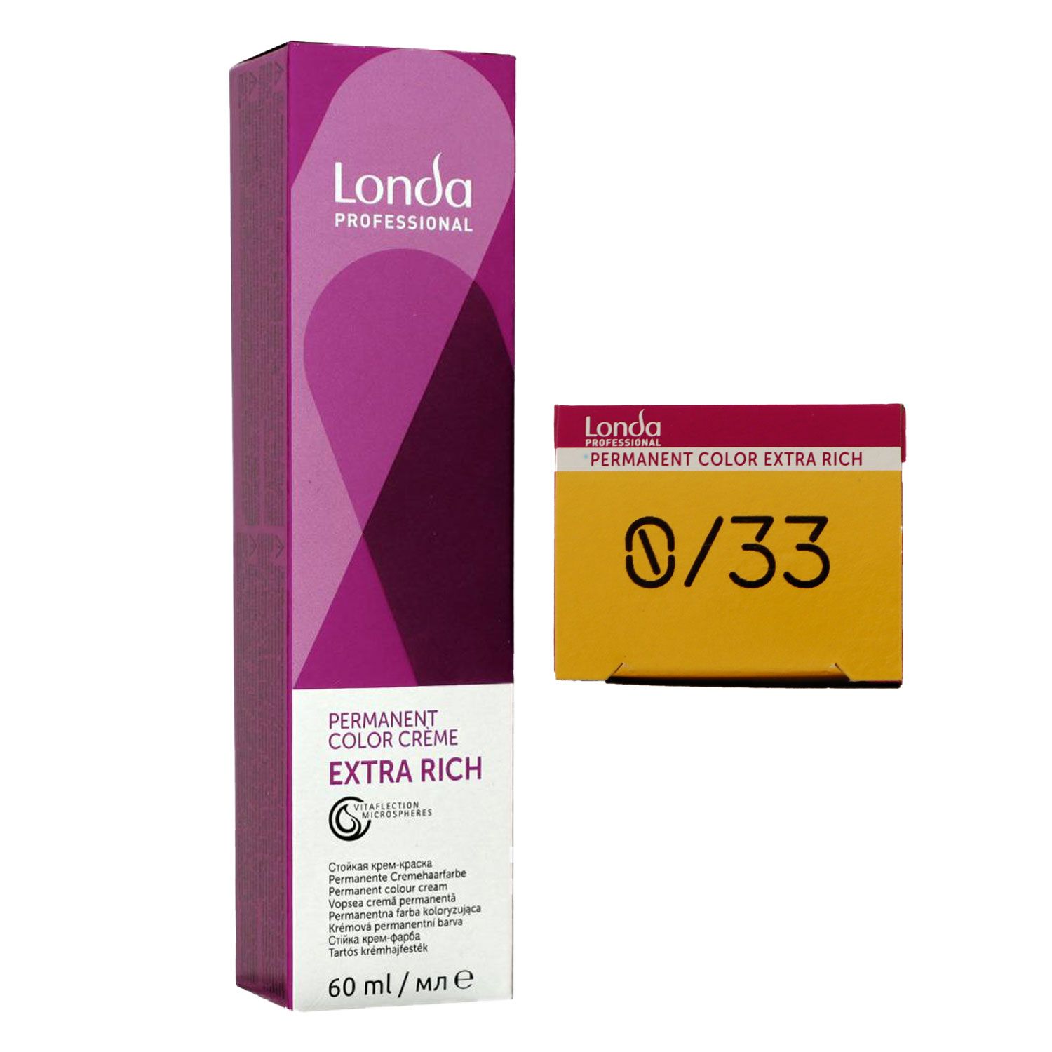 Londa Professional permanente Cremehaarfarbe Extra Rich 60 ml 0/33 mixton gold intensiv