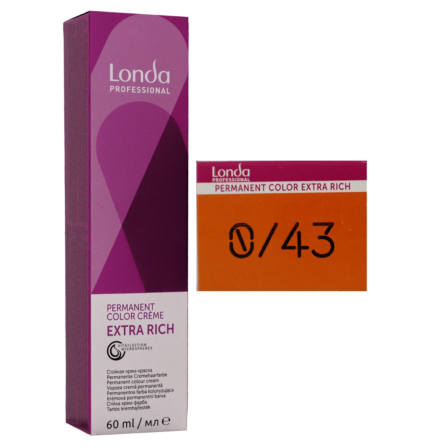 Londa Professional permanente Cremehaarfarbe Extra Rich 60 ml 0/43 mixton kupfer gold