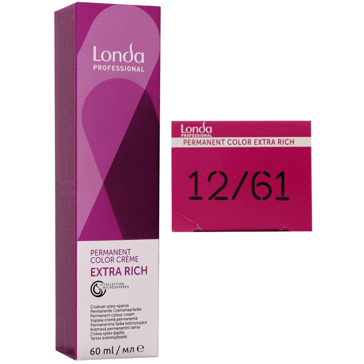 Londa Professional permanente Cremehaarfarbe Extra Rich 60 ml 12/61 Spezialblond Violett Asch