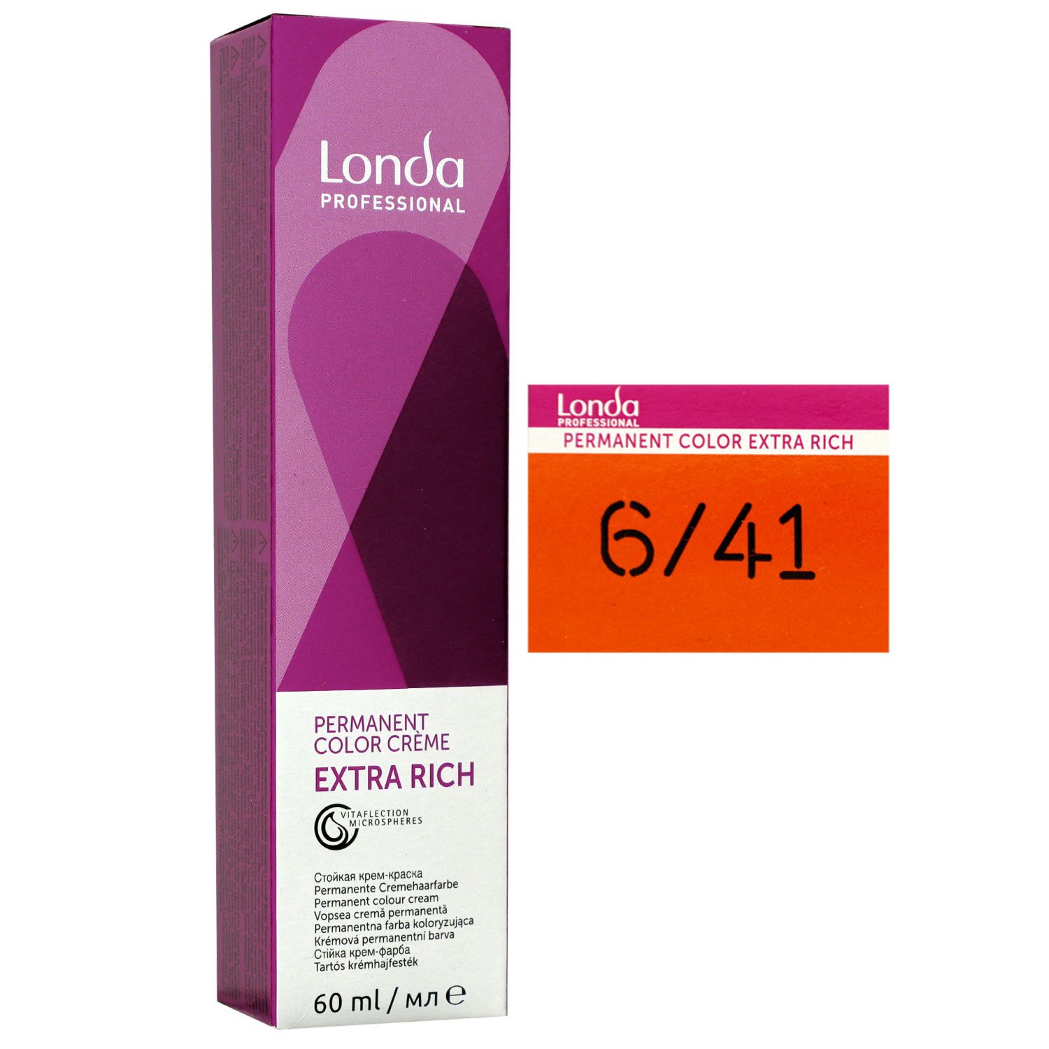 Londa Professional permanente Cremehaarfarbe Extra Rich 60 ml 6/41 dunkelblond rot asch