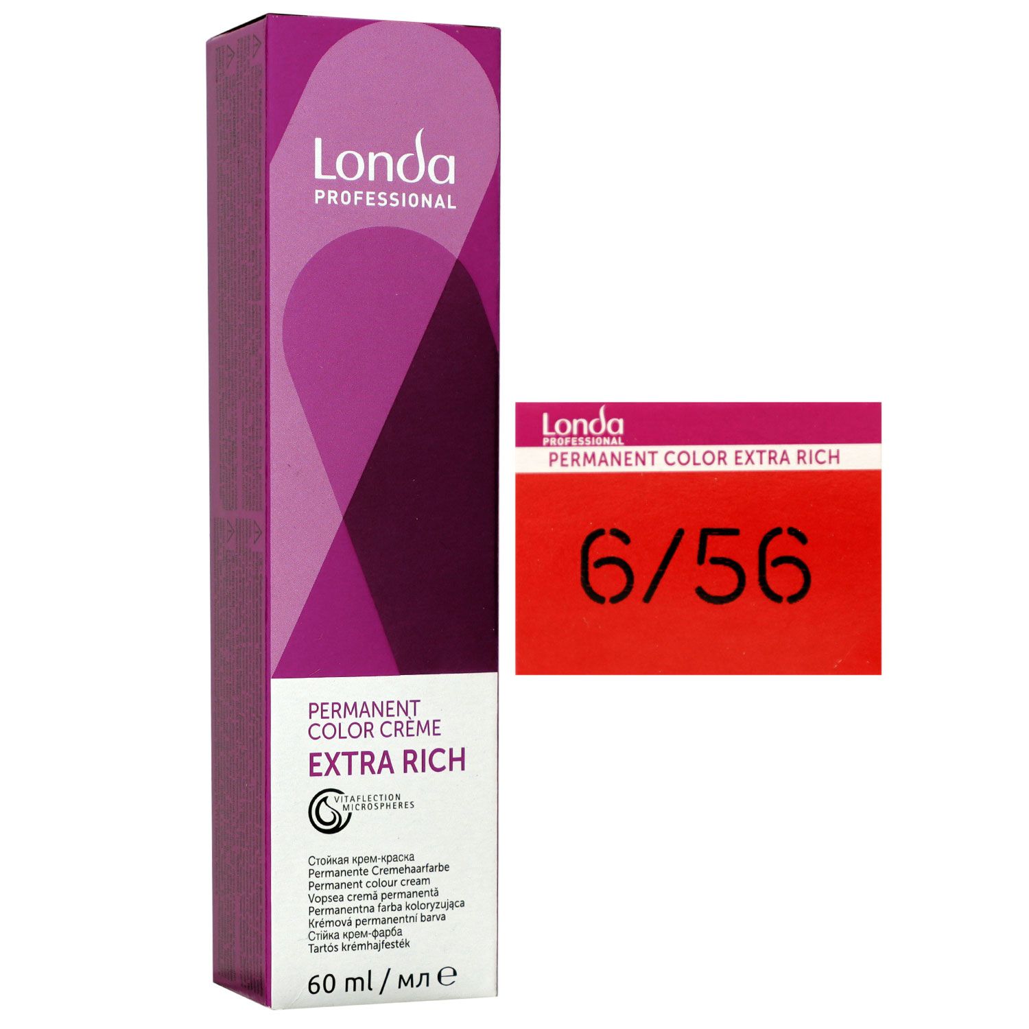 Londa Professional permanente Cremehaarfarbe Extra Rich 60 ml 6/56 dunkelblond rot violett