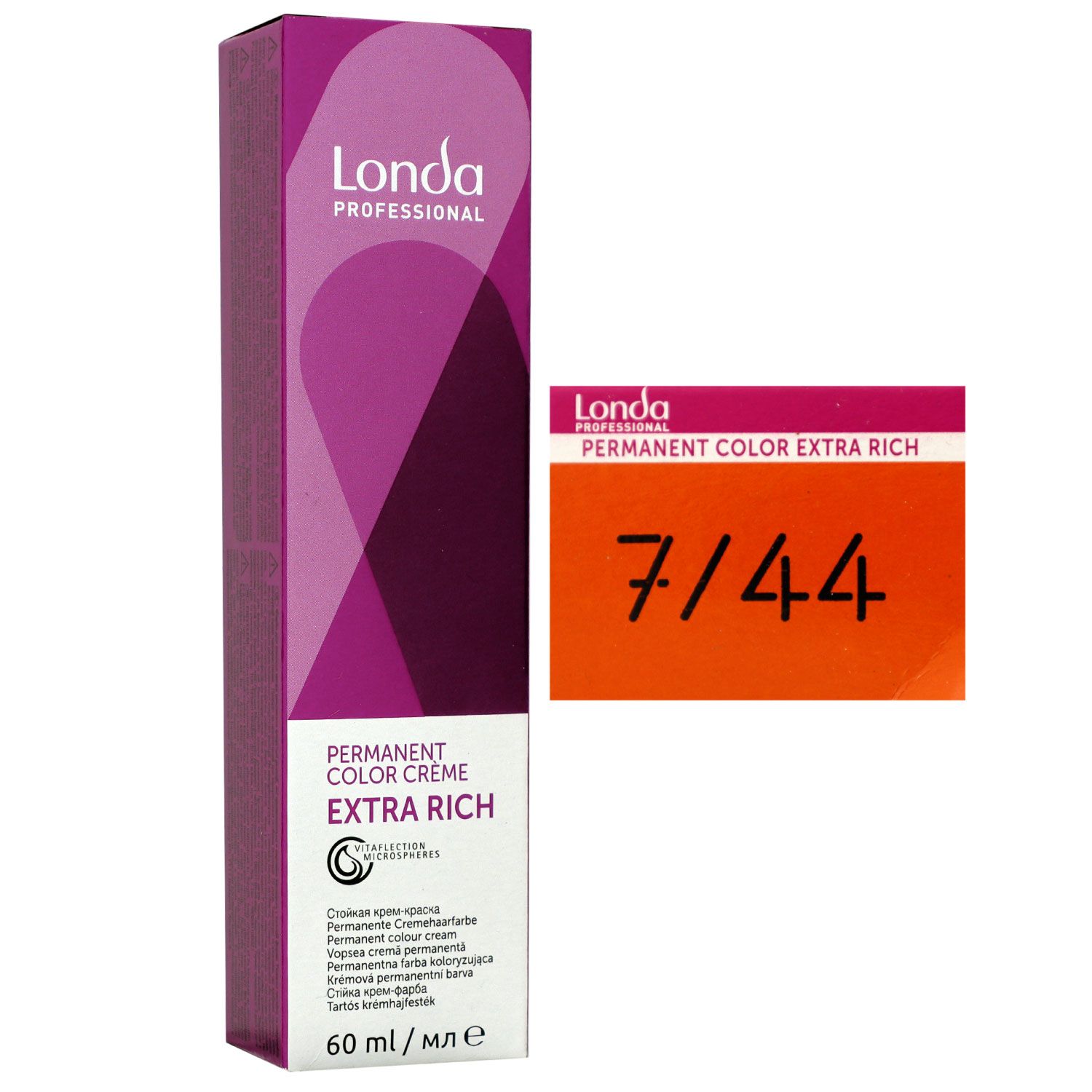 Londa Professional permanente Cremehaarfarbe Extra Rich 60 ml 7/44 mittelblond kupfer intensiv