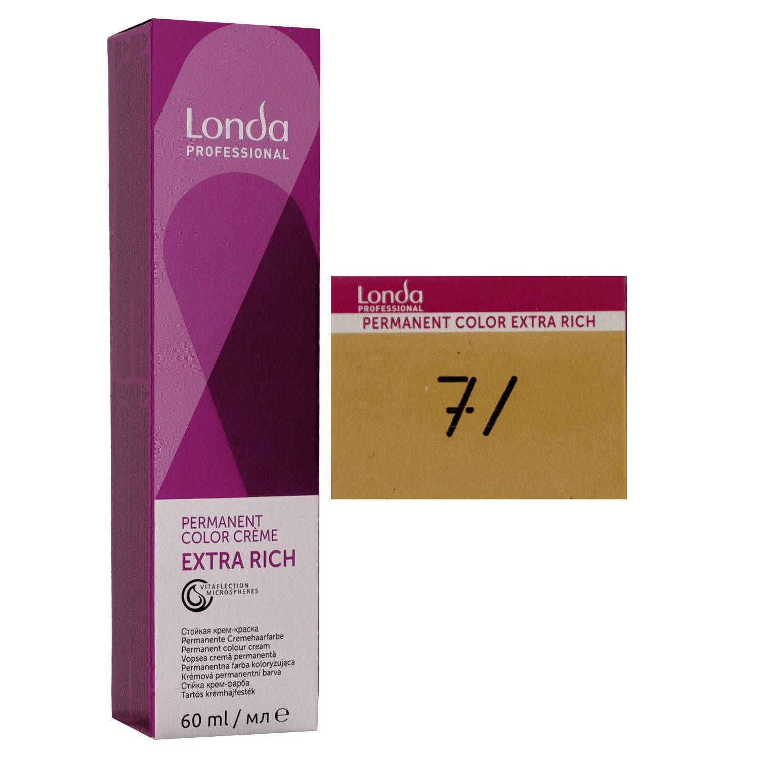 Londa Professional permanente Cremehaarfarbe Extra Rich 60 ml 7/ mittelblond natur warm