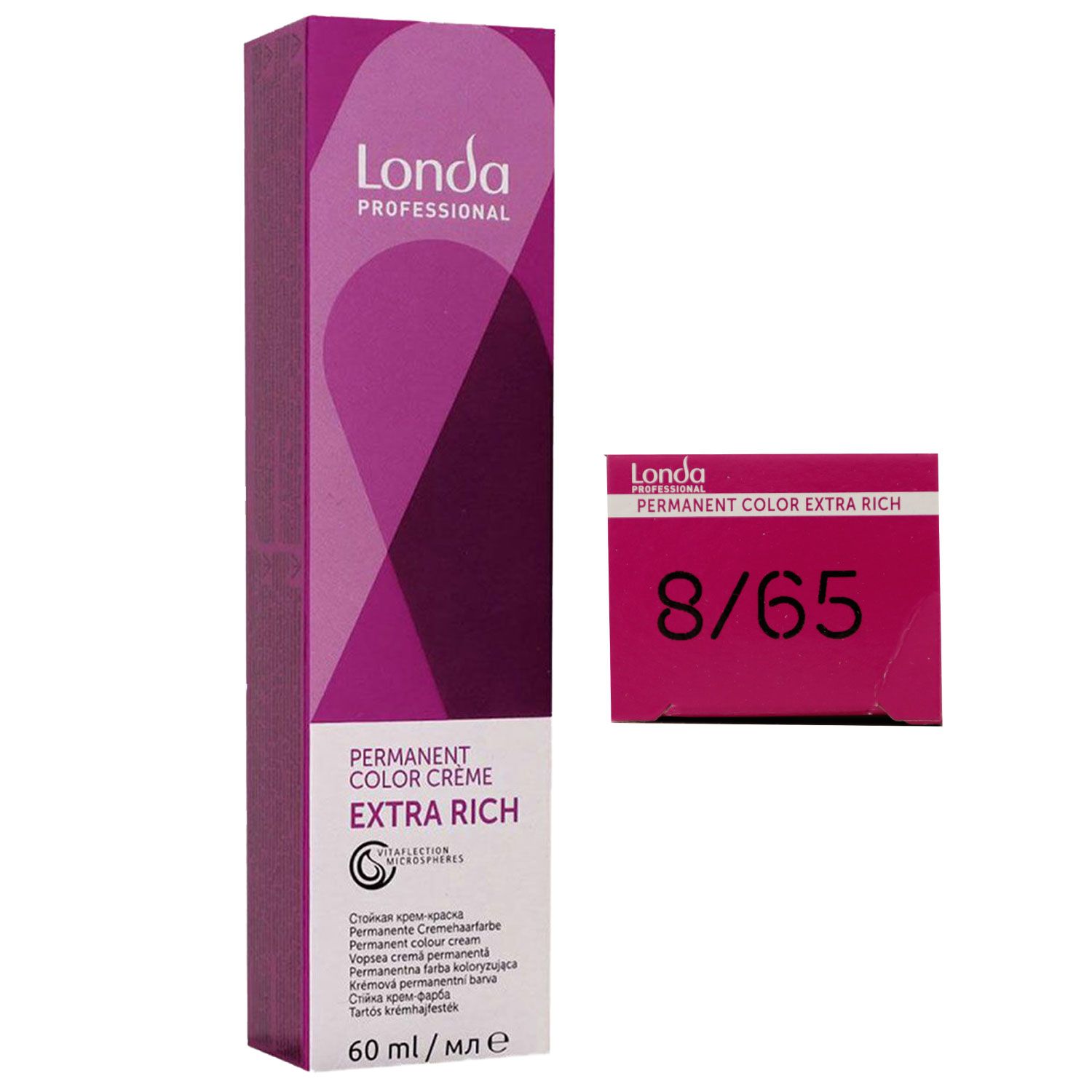 Londa Professional permanente Cremehaarfarbe Extra Rich 60 ml 8/65 hellblond violett rot