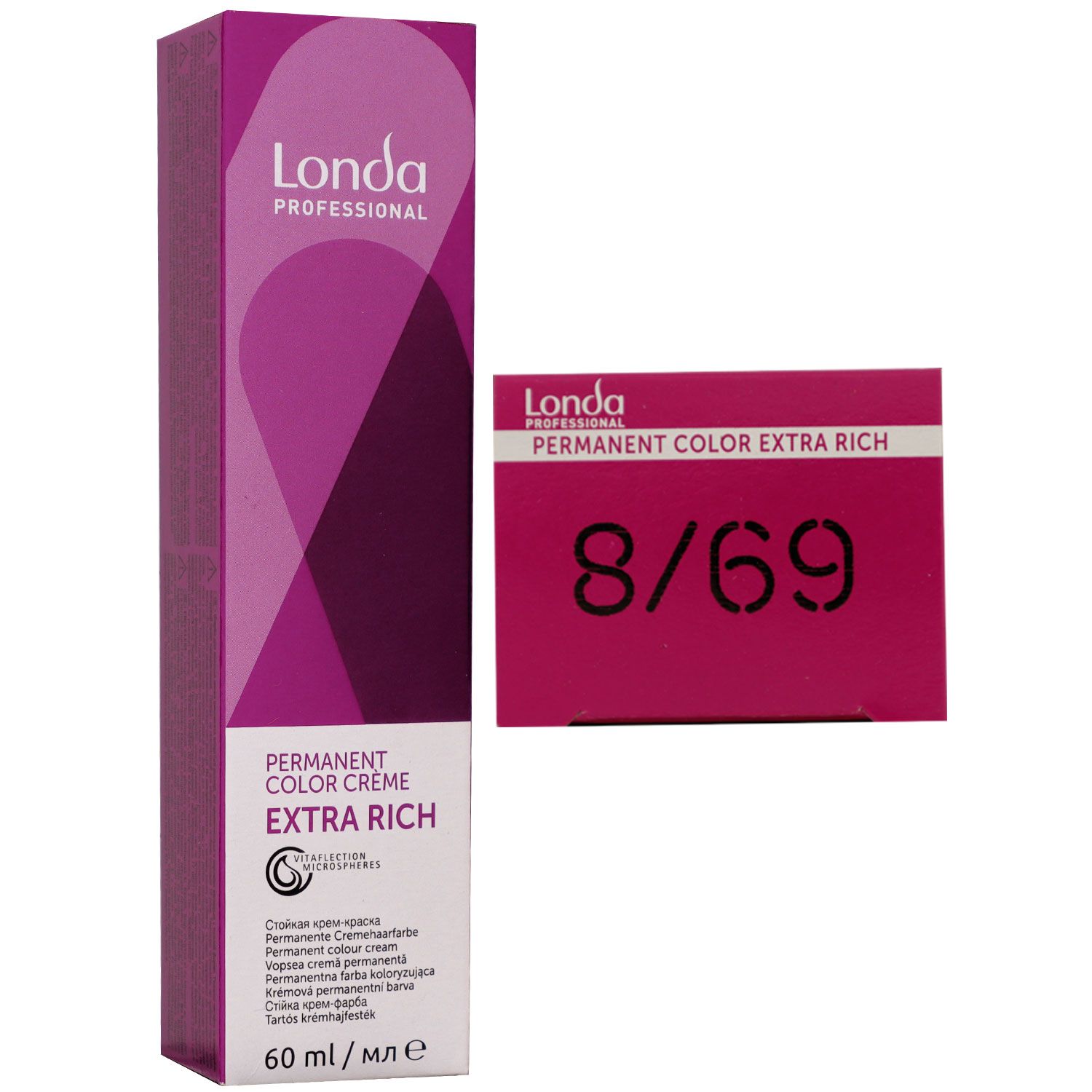 Londa Professional permanente Cremehaarfarbe Extra Rich 60 ml 8/69 hellblond violett cendre