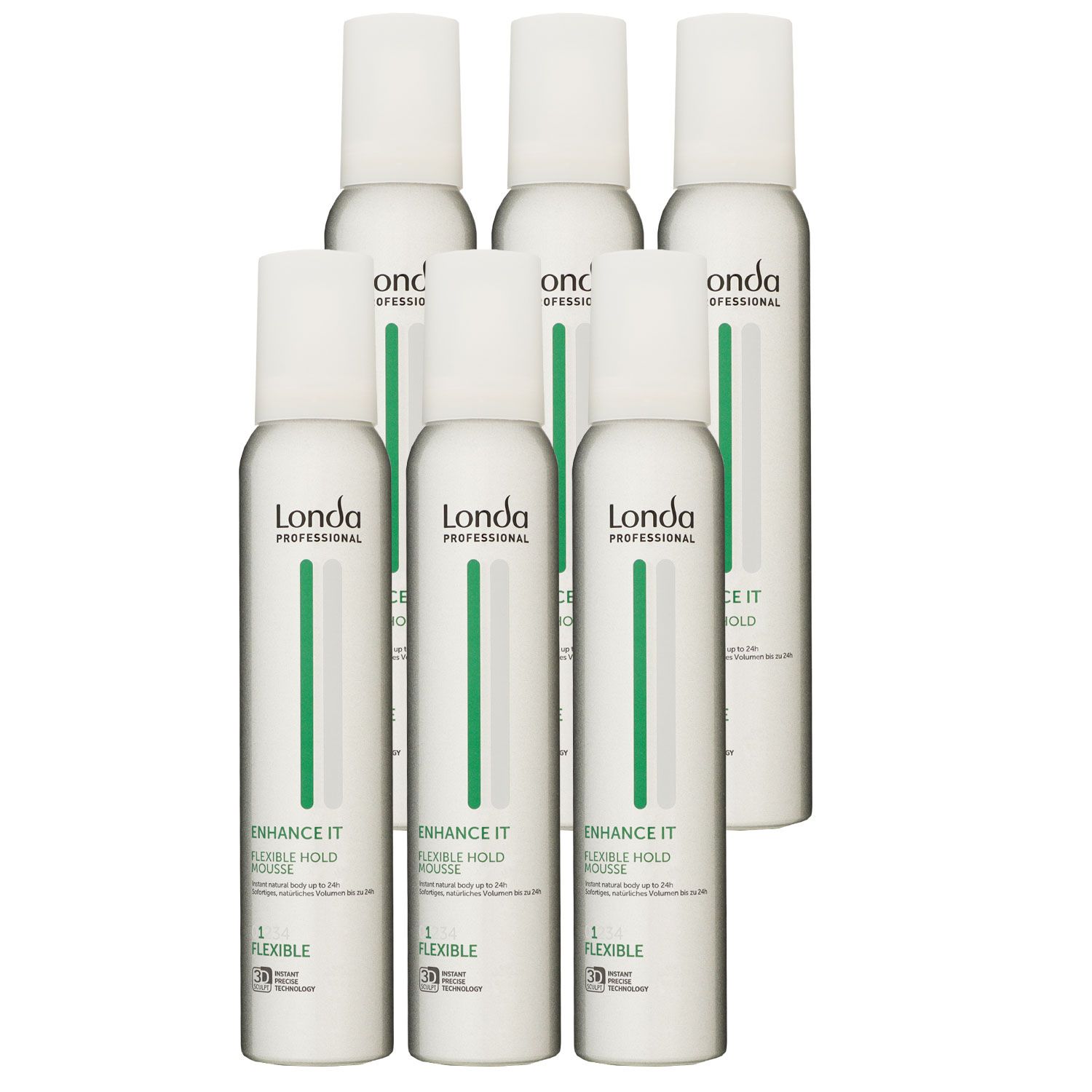 Londa Styl Enhance it 6 x 200 ml Schaumfestiger nat�rlicher halt Set