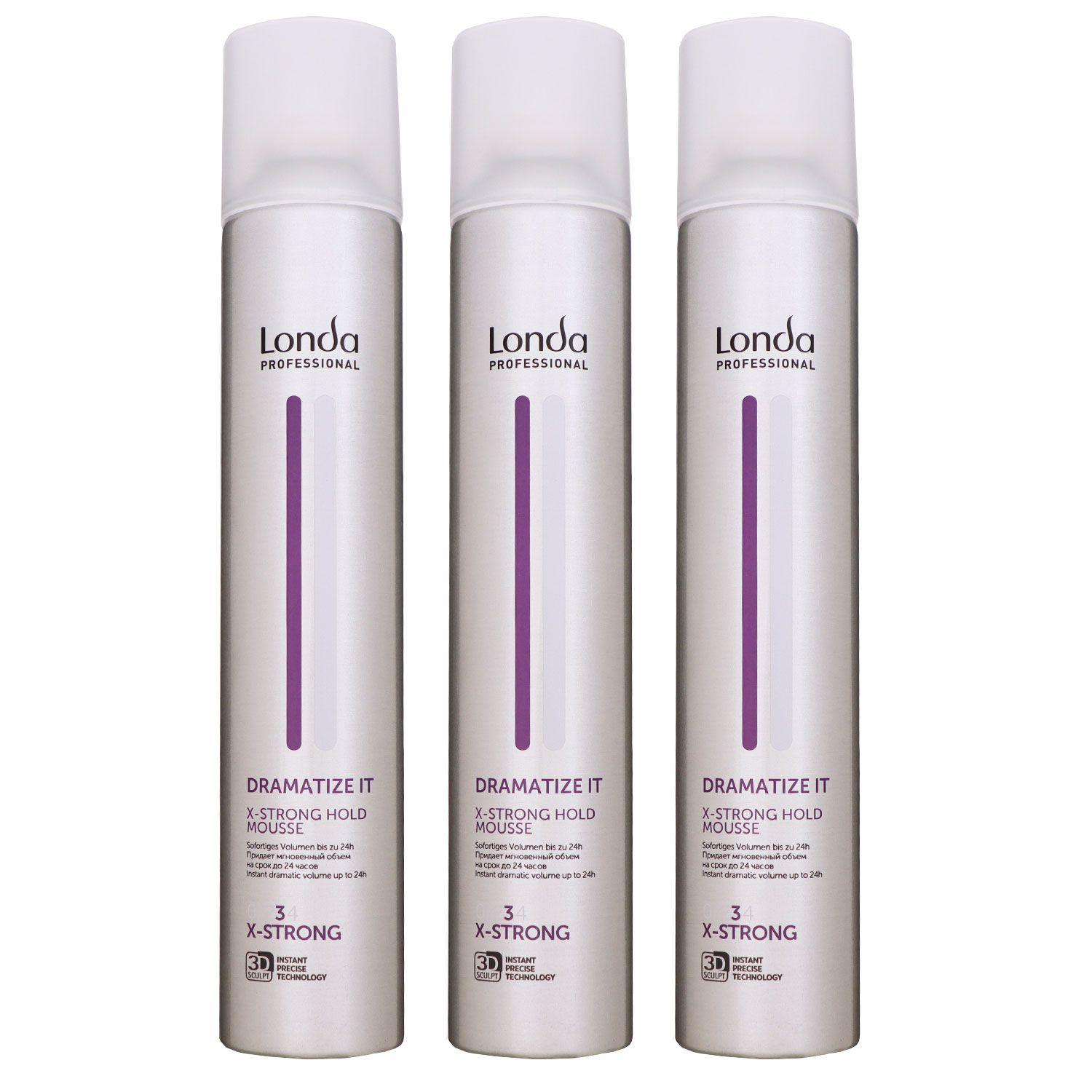 Londa Style Dramatize It 3 x 500 ml extrastarker Haarschaum Set