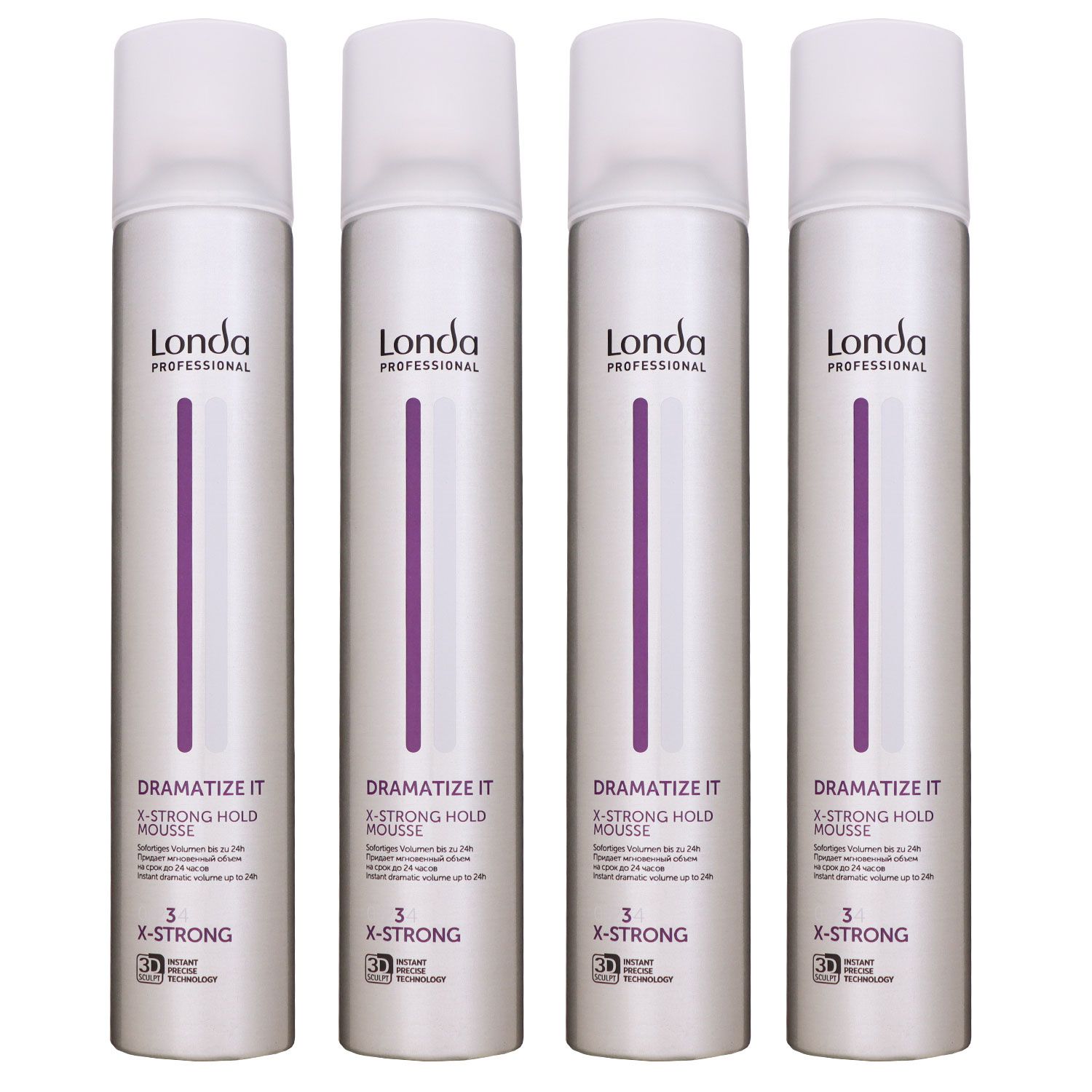Londa Style Dramatize It 4 x 500 ml extrastarker Haarschaum Set