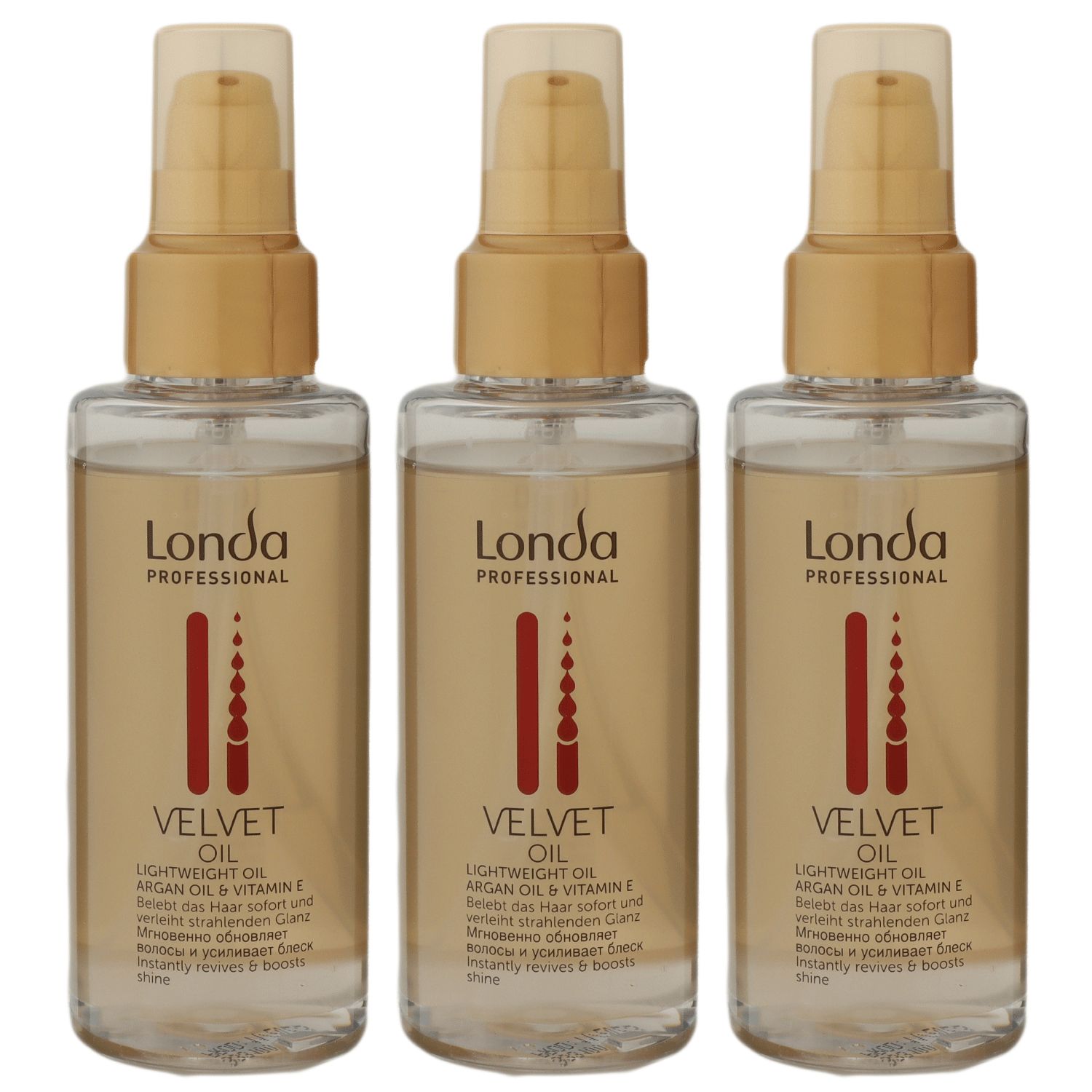 Londa Velvet Oil 3 x 100 ml Lightweight Haar�l mit Argan�l Set