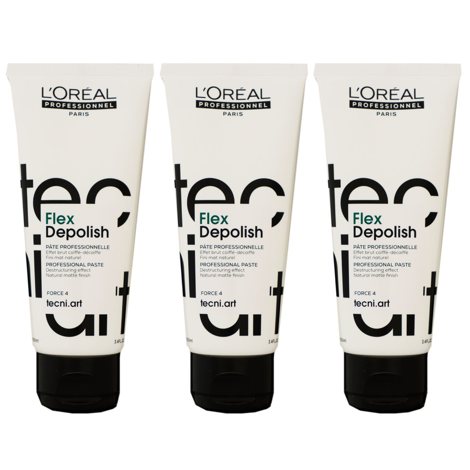 Loreal Flex Depolish Tecni. ART 3 x 100 ml Stylingpaste starker halt Set