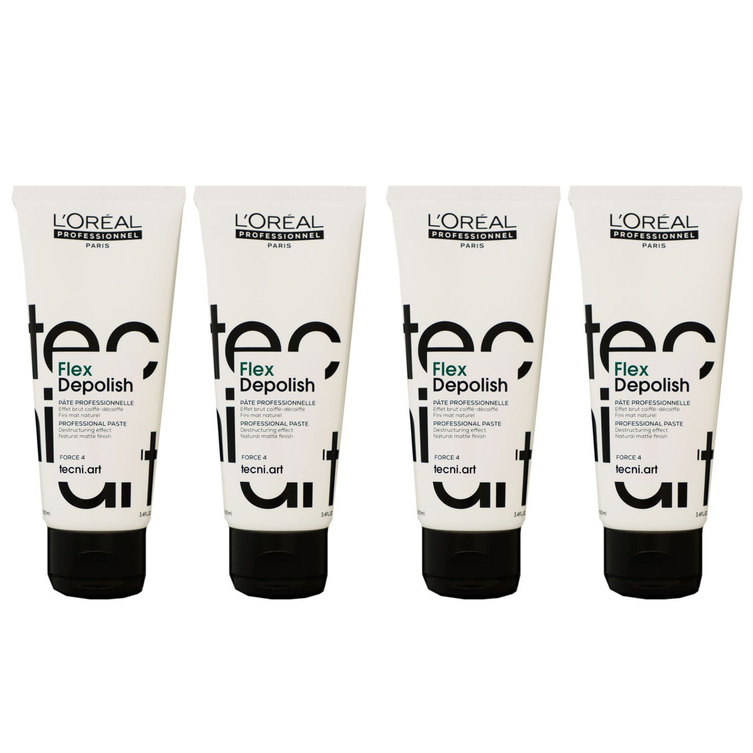 Loreal Flex Depolish Tecni. ART 4 x 100 ml Stylingpaste starker halt Set