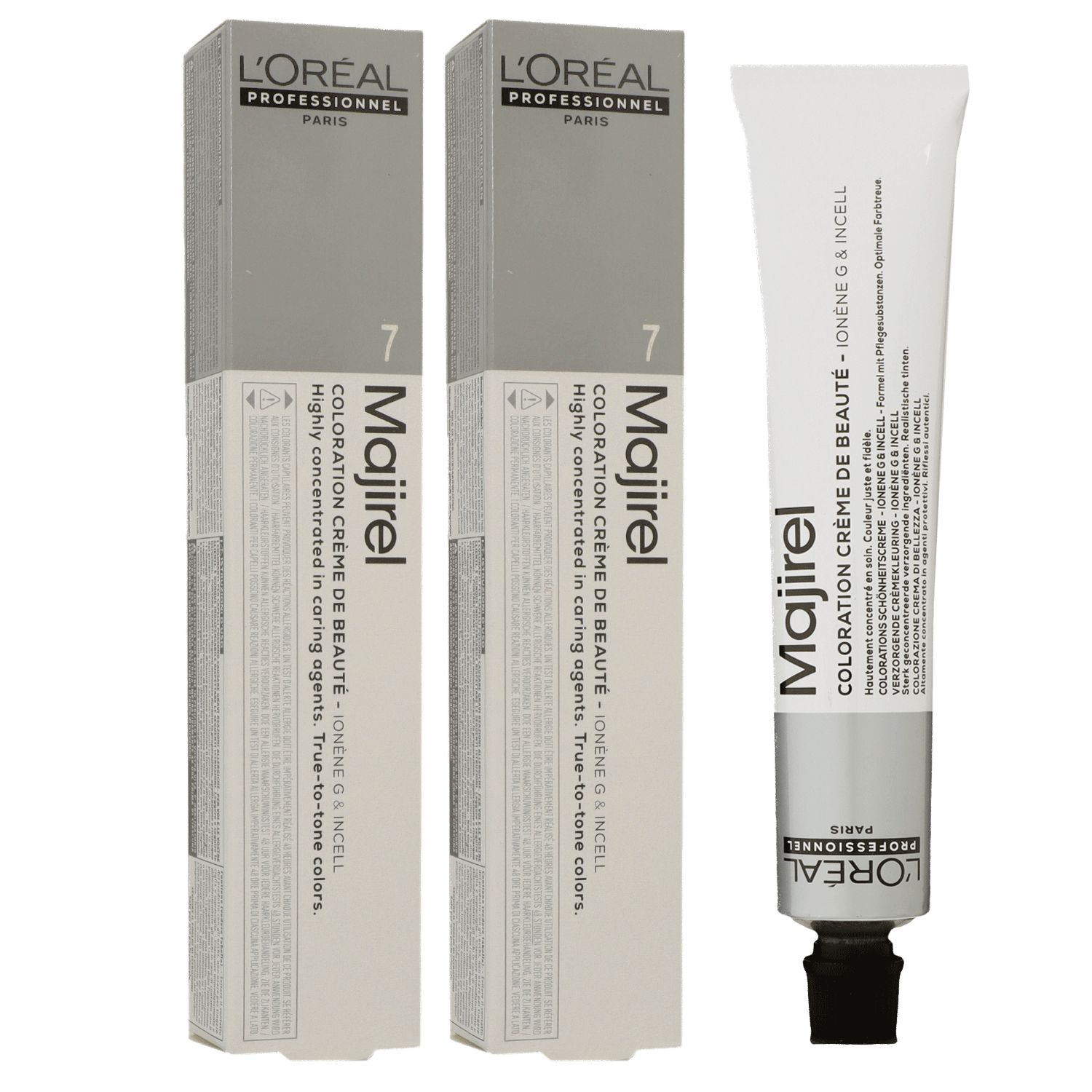 Loreal Majirel 2 x 50 ml Haarfarbe 7 mittelblond Permanente Haarfarbe Set