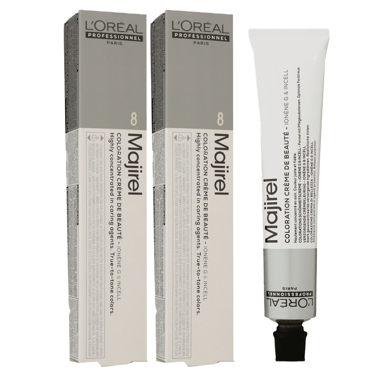 Loreal Majirel 2 x 50 ml Haarfarbe 8 hellblond Permanente Haarfarbe Set