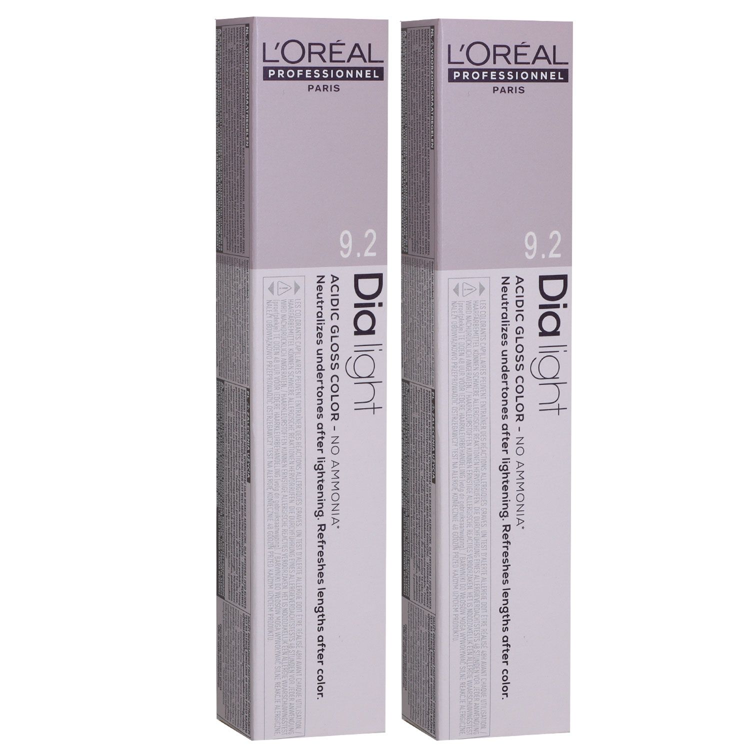 Loreal Professionnel dia light 2 x 50 ml 9.2 sehr helles blond irise Haarfarben Set