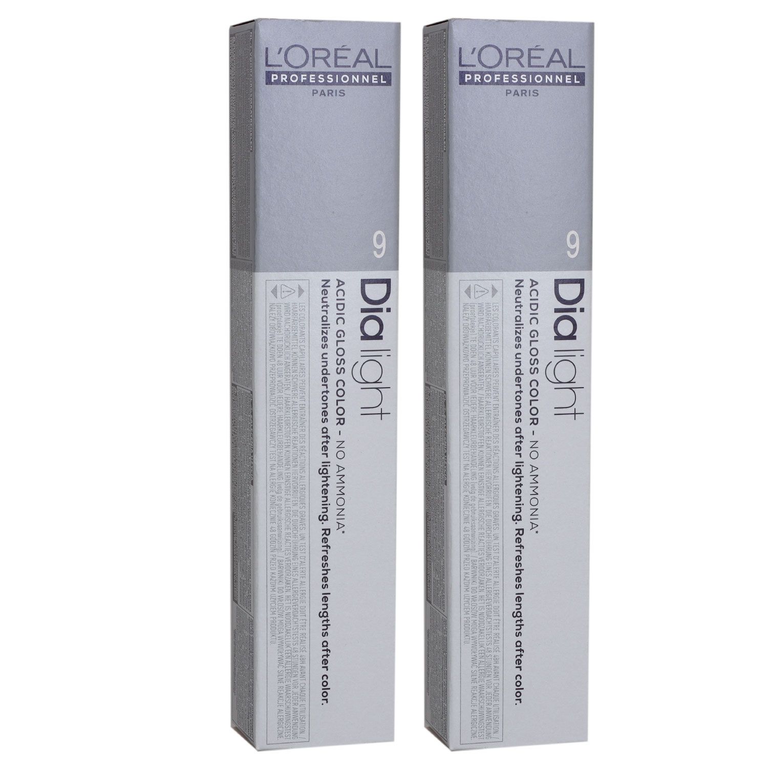 Loreal Professionnel dia light 2 x 50 ml 9 sehr helles blond Haarfarben Set