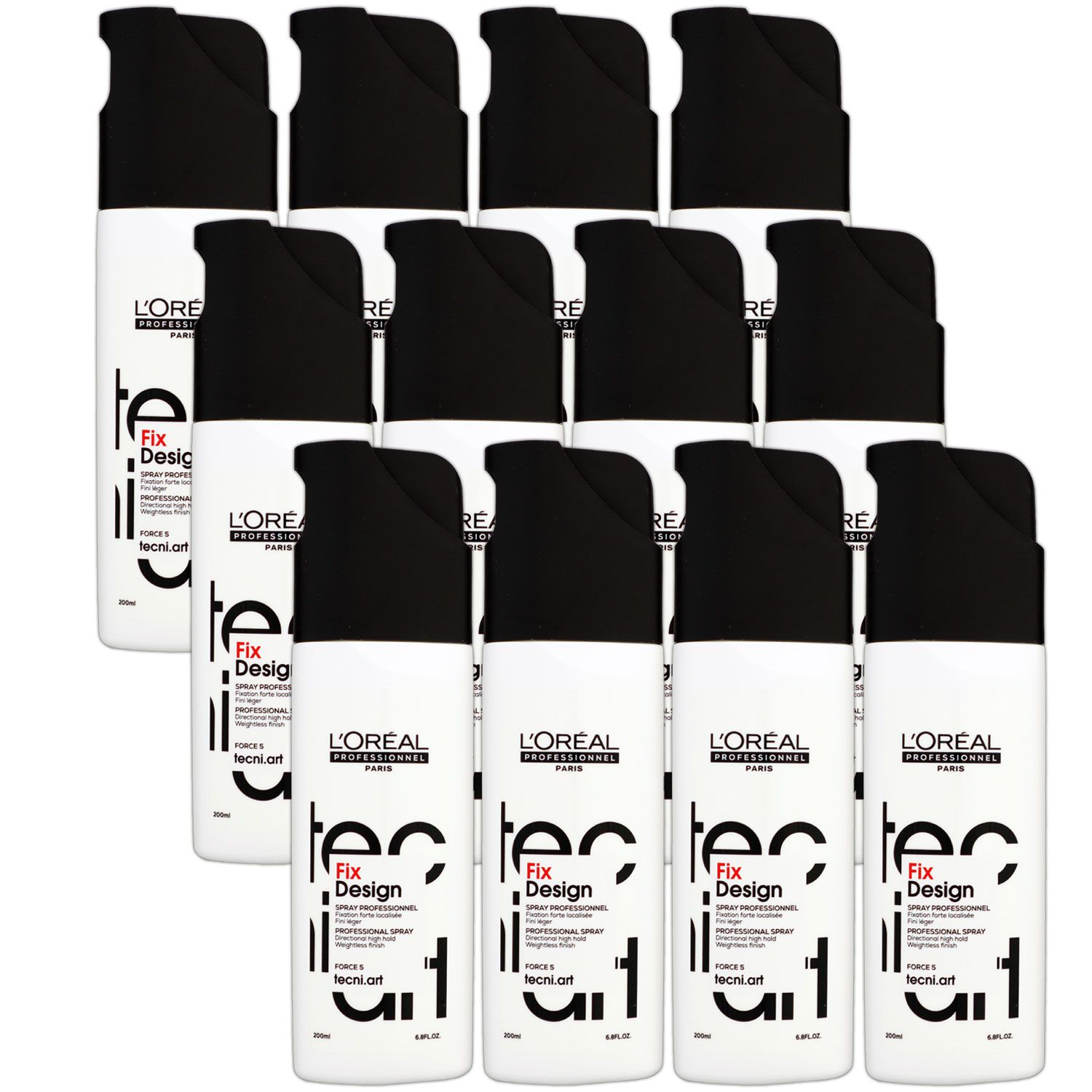 Loreal Tecni. ART Fix Design 12 x 200 ml Haarspray starker halt Set
