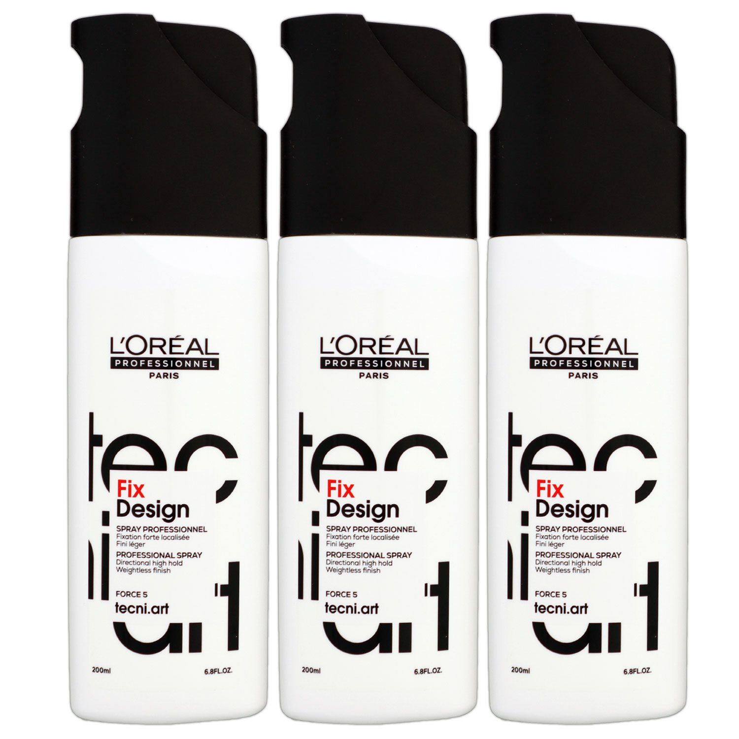 Loreal Tecni. ART Fix Design 3 x 200 ml Haarspray starker halt Set
