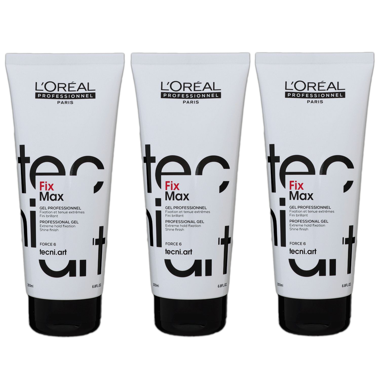 Loreal Tecni. ART Fix Max 3 x 200 ml Haargel extremer Halt Set