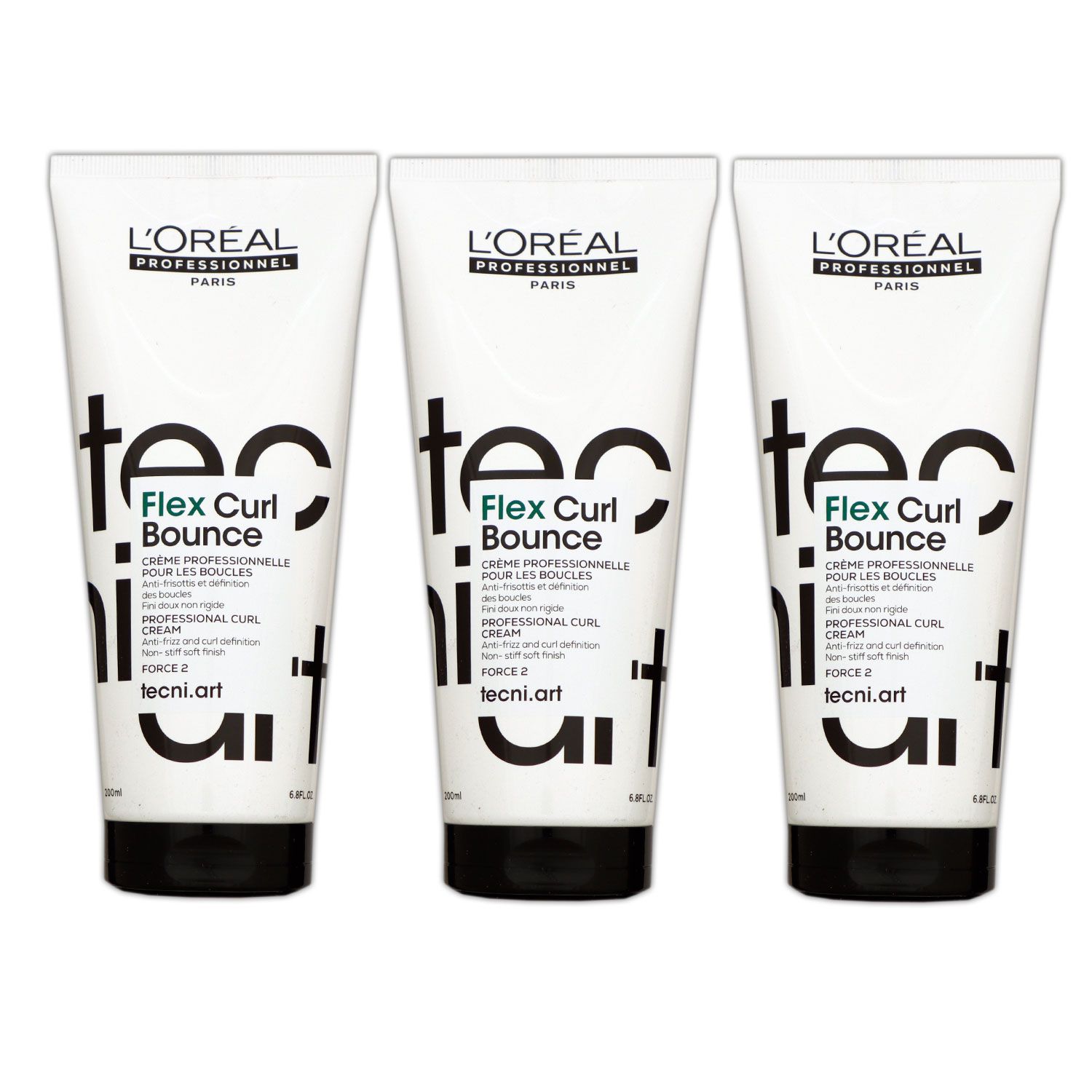 Loreal Tecni. ART Flex Curl Bounce 3 x 200 ml Lockencreme Set